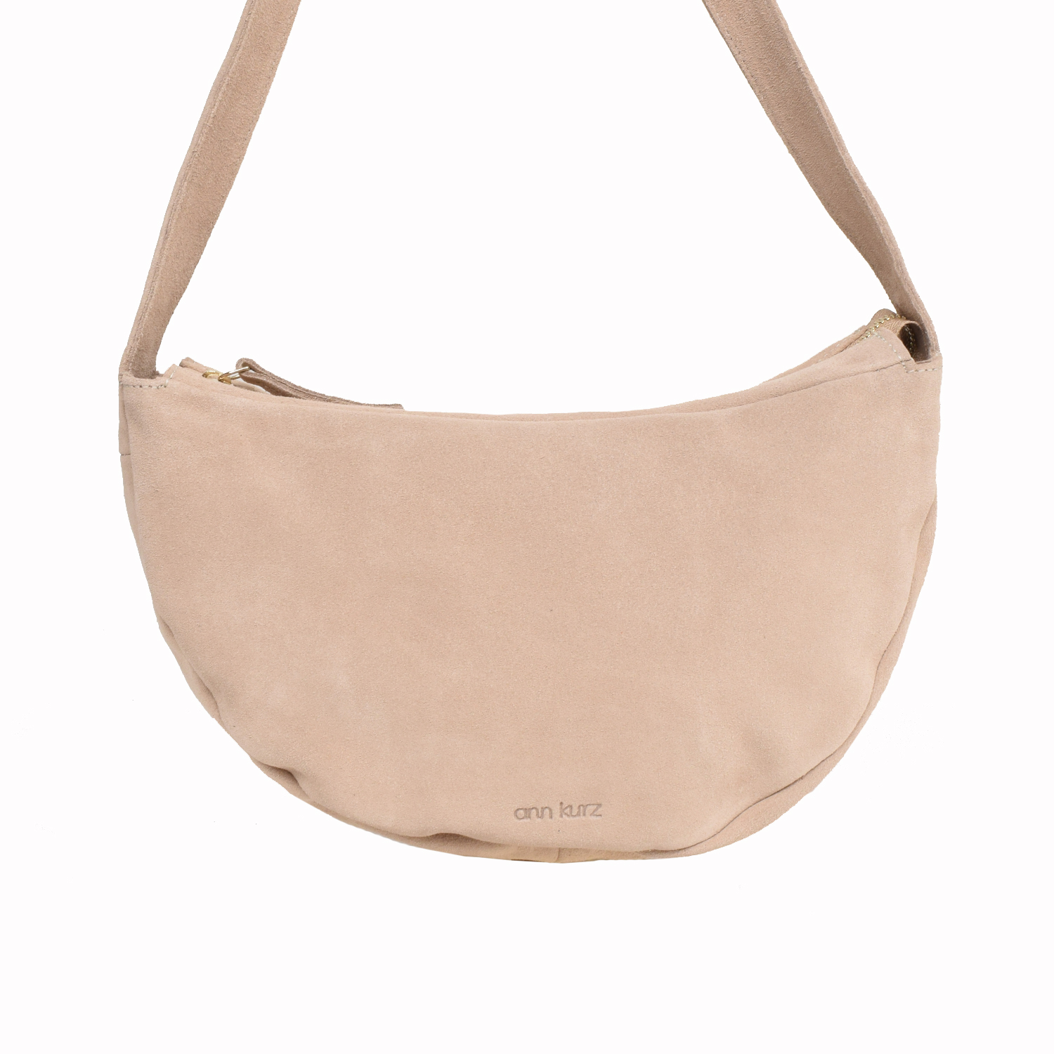 Soft Half Moon Tasche Suede Caramelo
