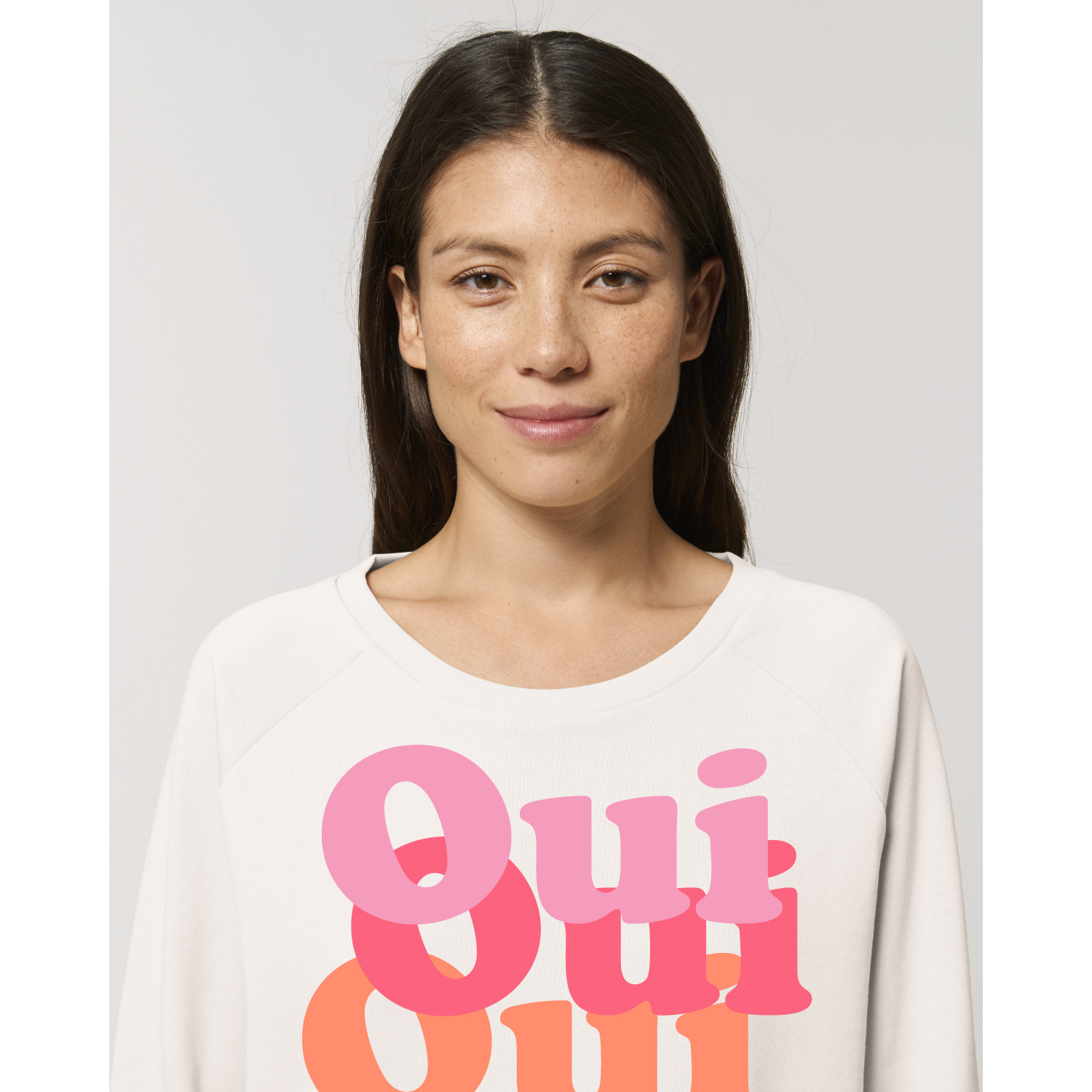 Oui Ltd. Sweater Raglan Vintage White