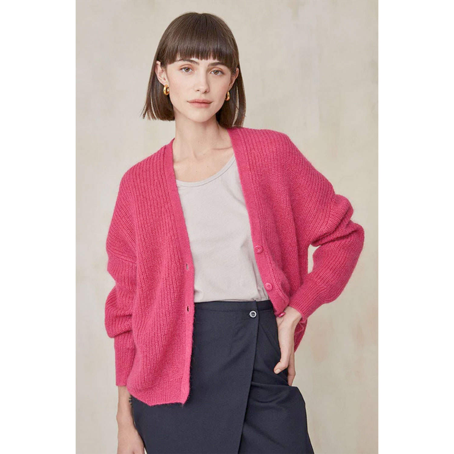 Harris Wilson Maelle Cardigan Hibiscus