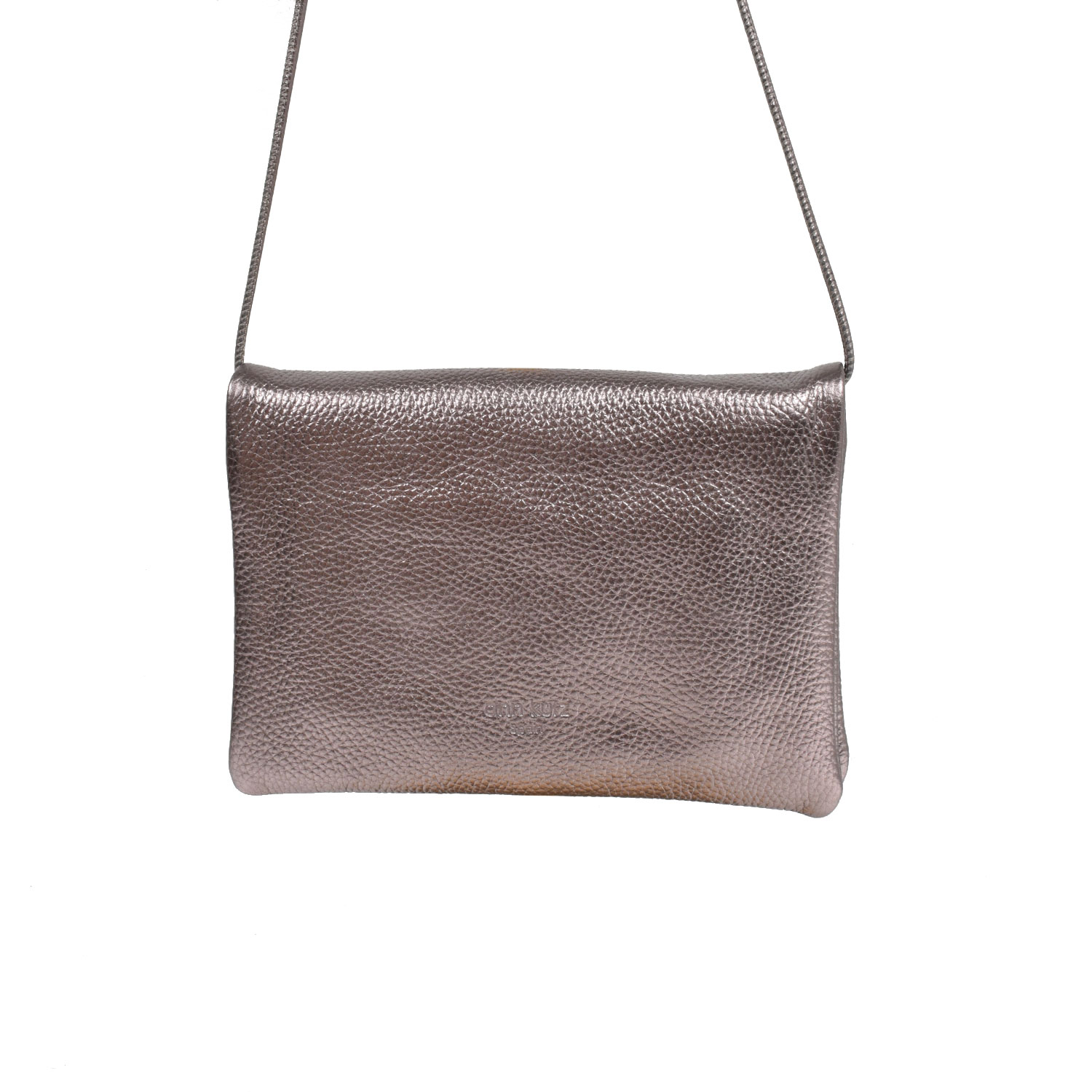 Fold Over Double Compartment Umhängetasche Metallic Sweet Iron