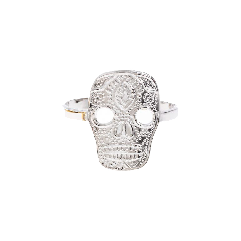 La Garçonne Bijoux Skull Fingerring La Garconne Bijoux Edelstahl Silber Vorne