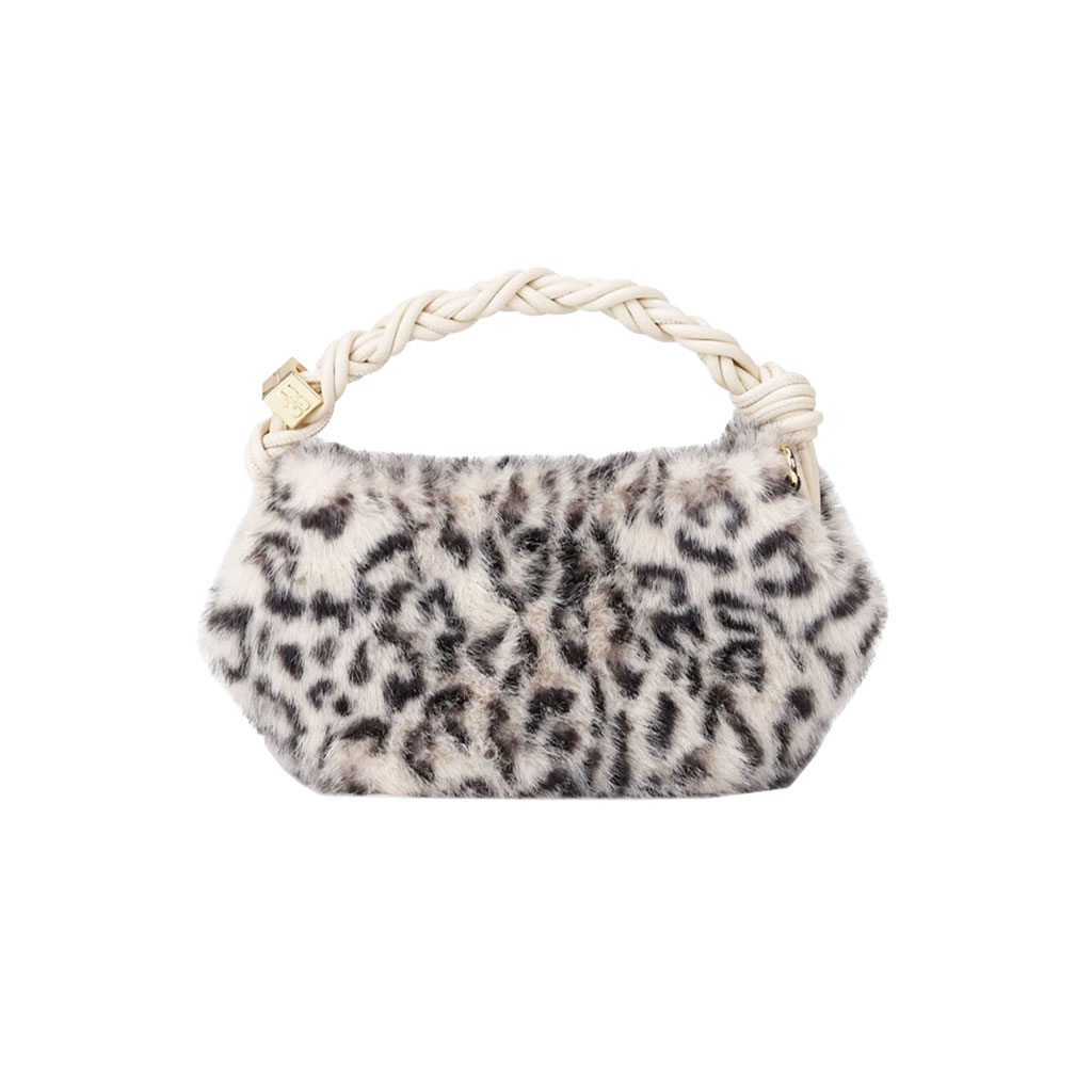 Ganni Bou Bag Fur Mini Tasche in Leopard von Ganni hinten