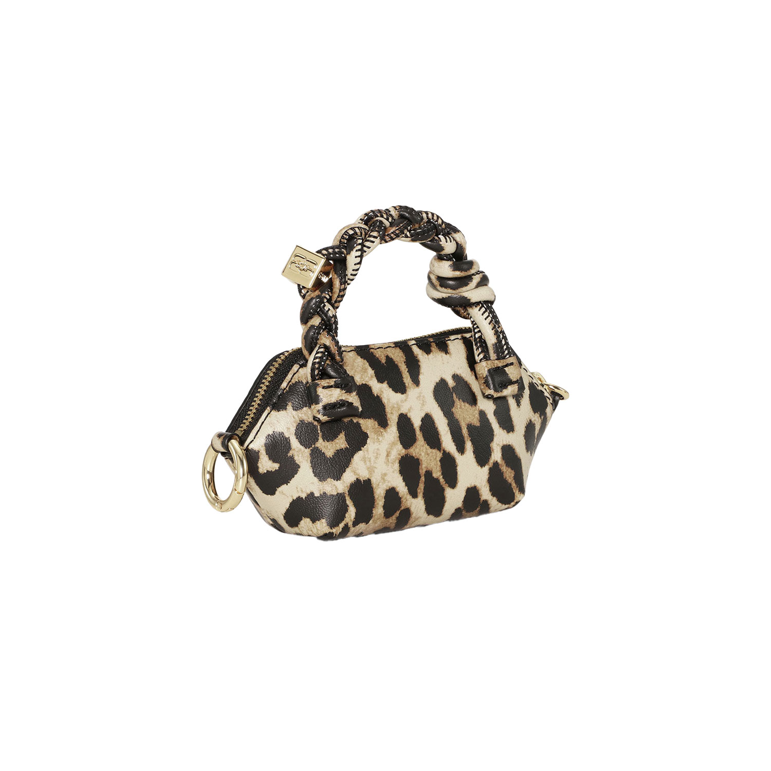 Ganni Nano Bou Tasche Charm Leopard