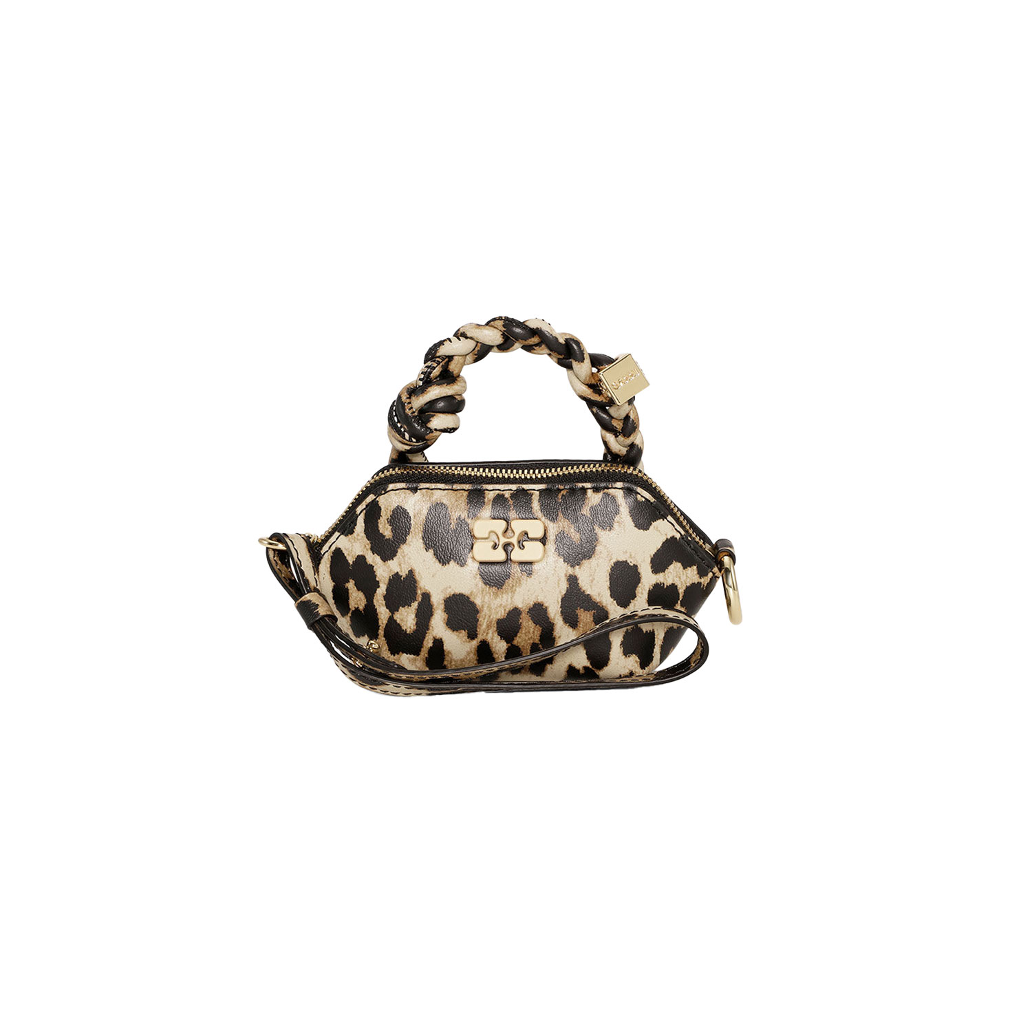 Ganni Nano Bou Tasche Charm Leopard