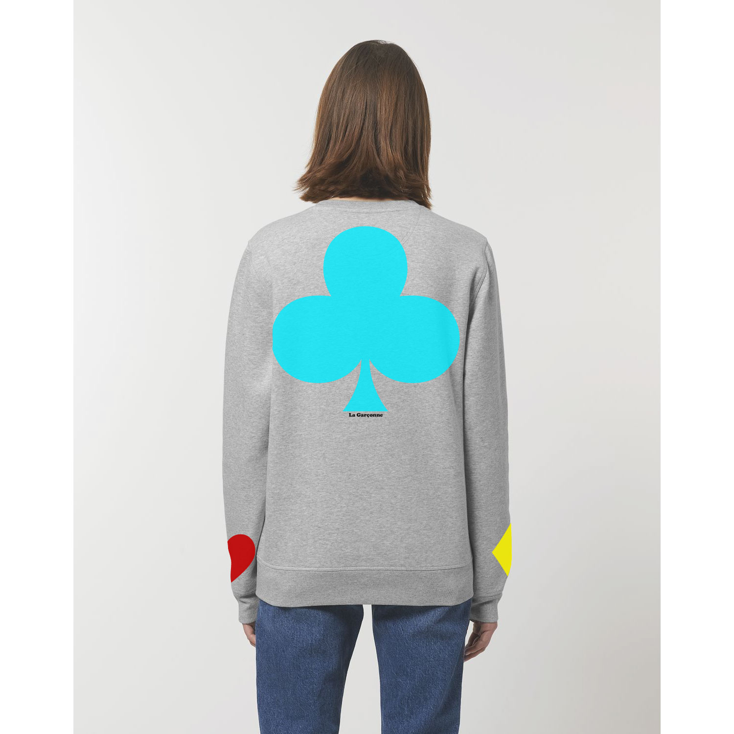 La Garçonne Vetements Aces Crew CYMK Pullover Light Grey