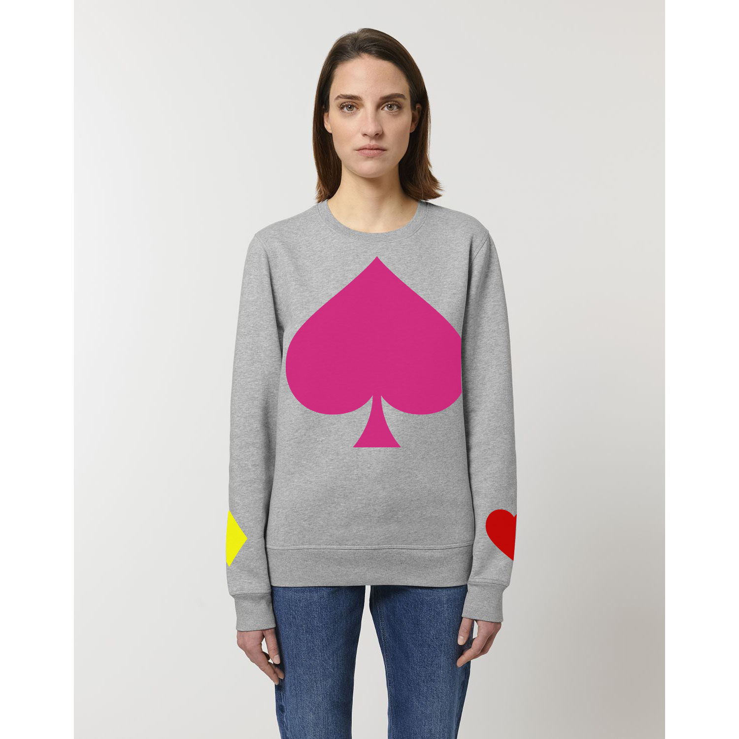 La Garçonne Vetements Aces Crew CYMK Pullover Light Grey