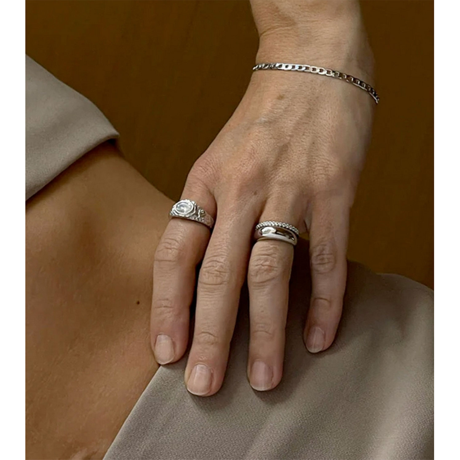 Philippa Studios Pave Ring Silber White