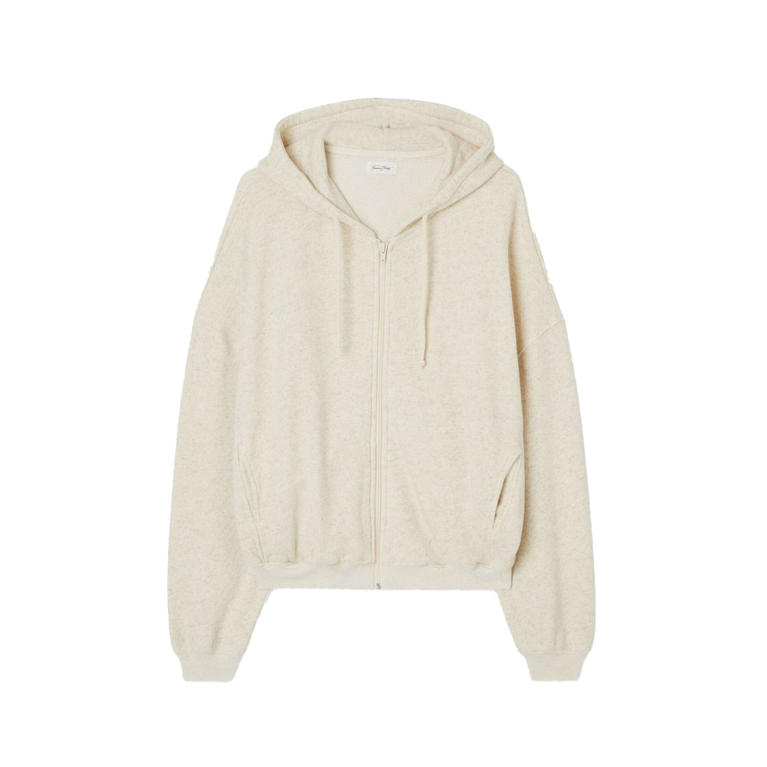 American Vintage Itonay Kaputzenpullover mit Reissverschluss in Beige von American Vintage vorne