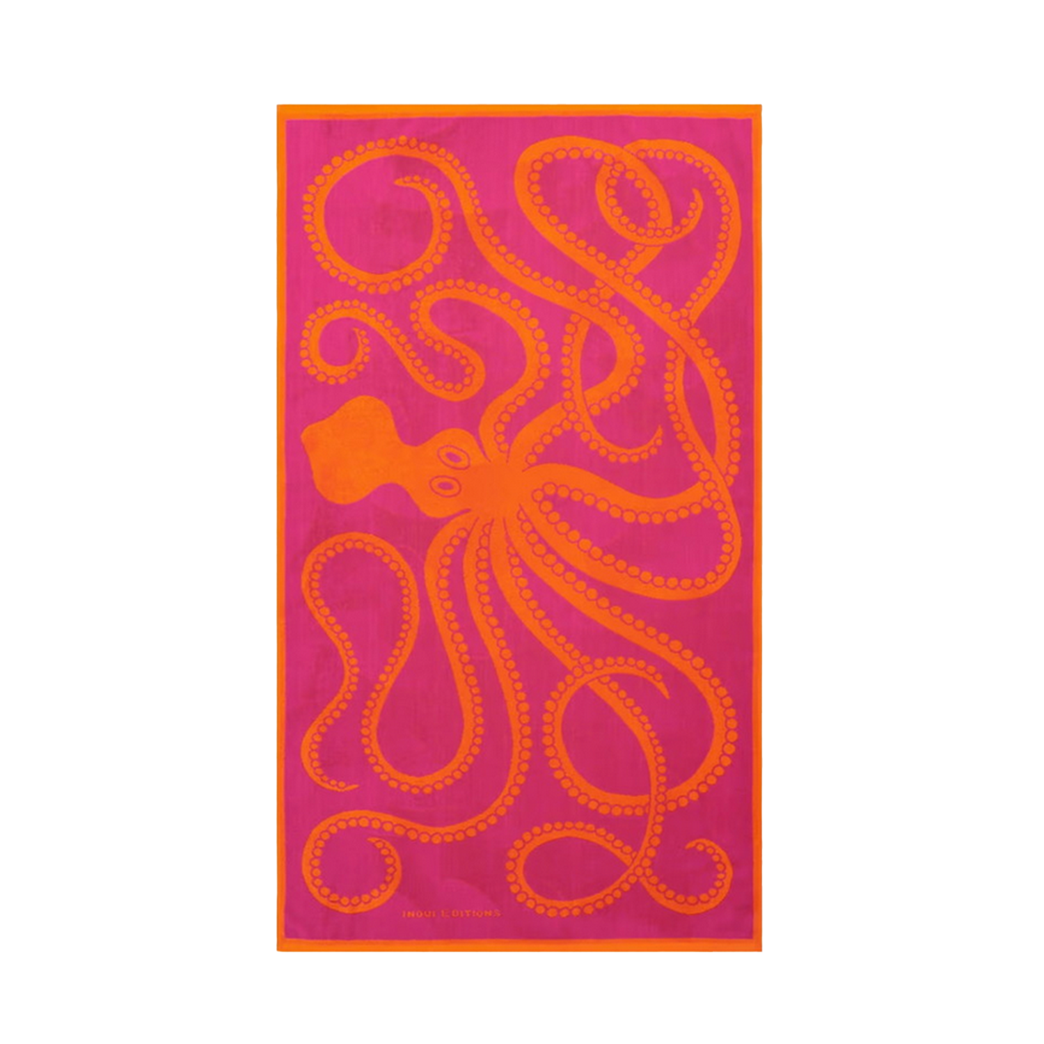 Inoui Editions Octopus Strandtuch in Pink und Orange von Inoui Editions. Vorne