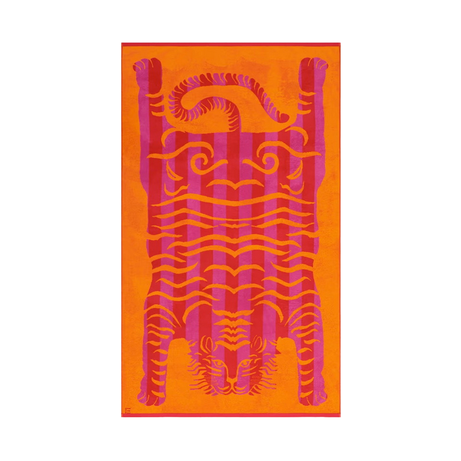 Inoui Editions Baldo Strandtuch in Orange und Pink von Inoui Editons. Vorne