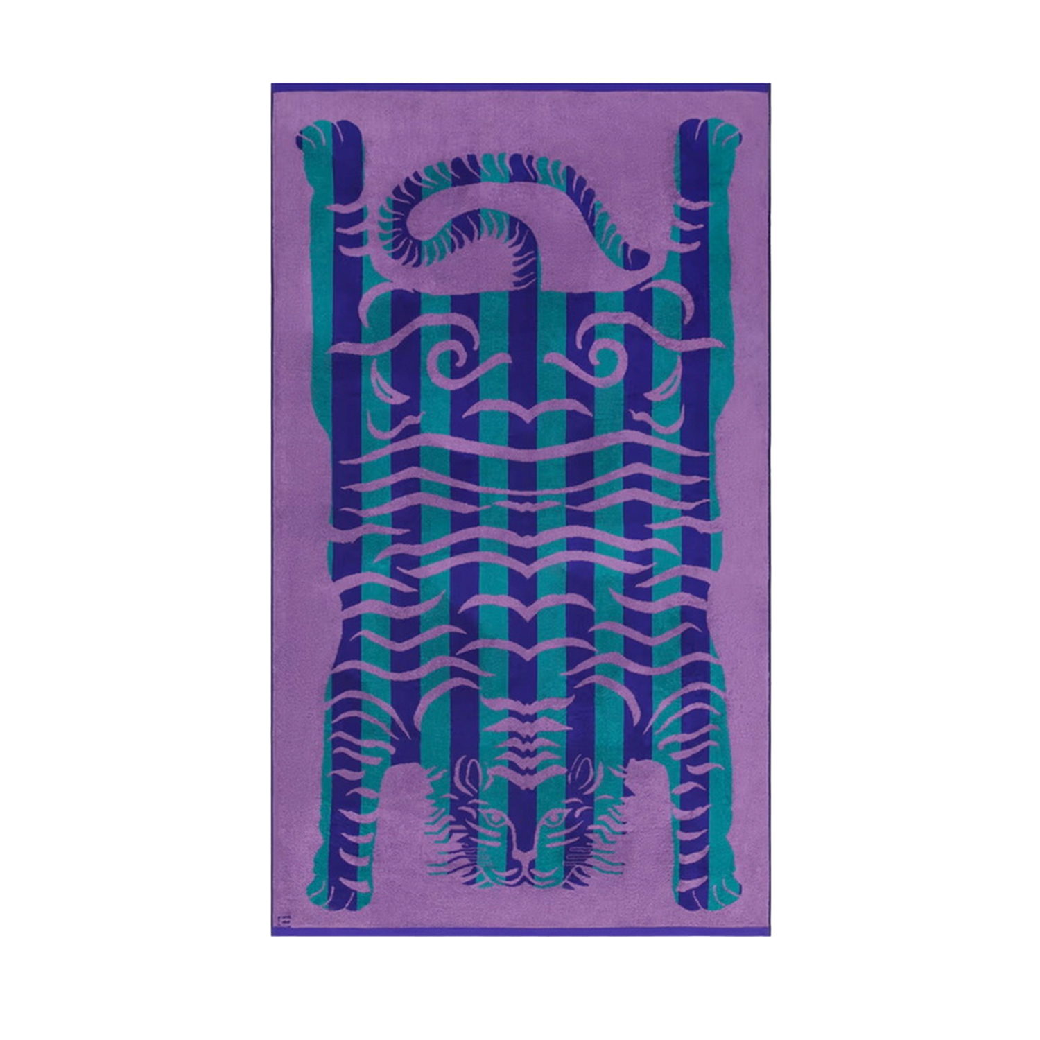 Inoui Editions Baldo Strandtuch in Blau und Lila von Inoui Editons. Vorne