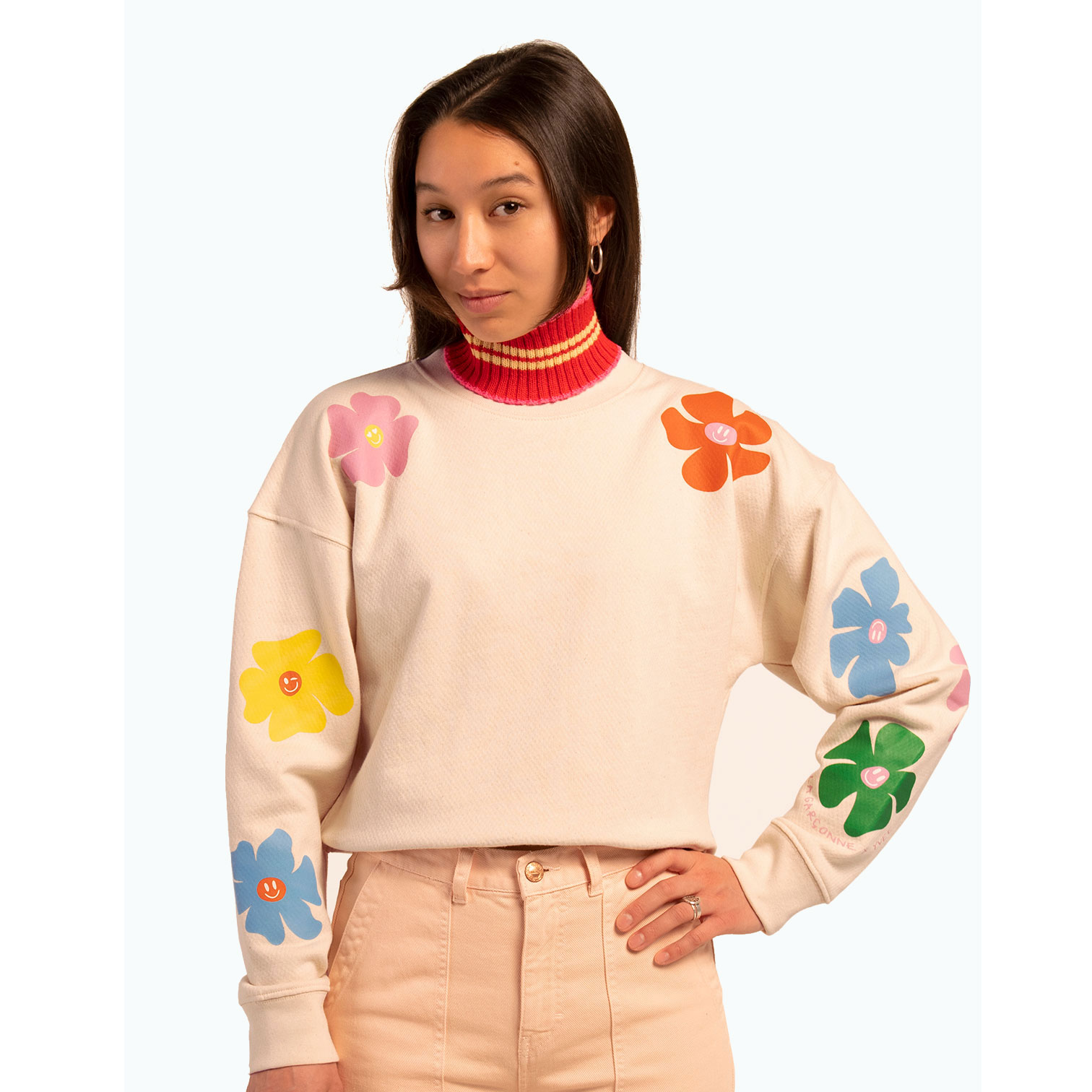 La Garçonne x YVEE Flowers Sweater Multicolour