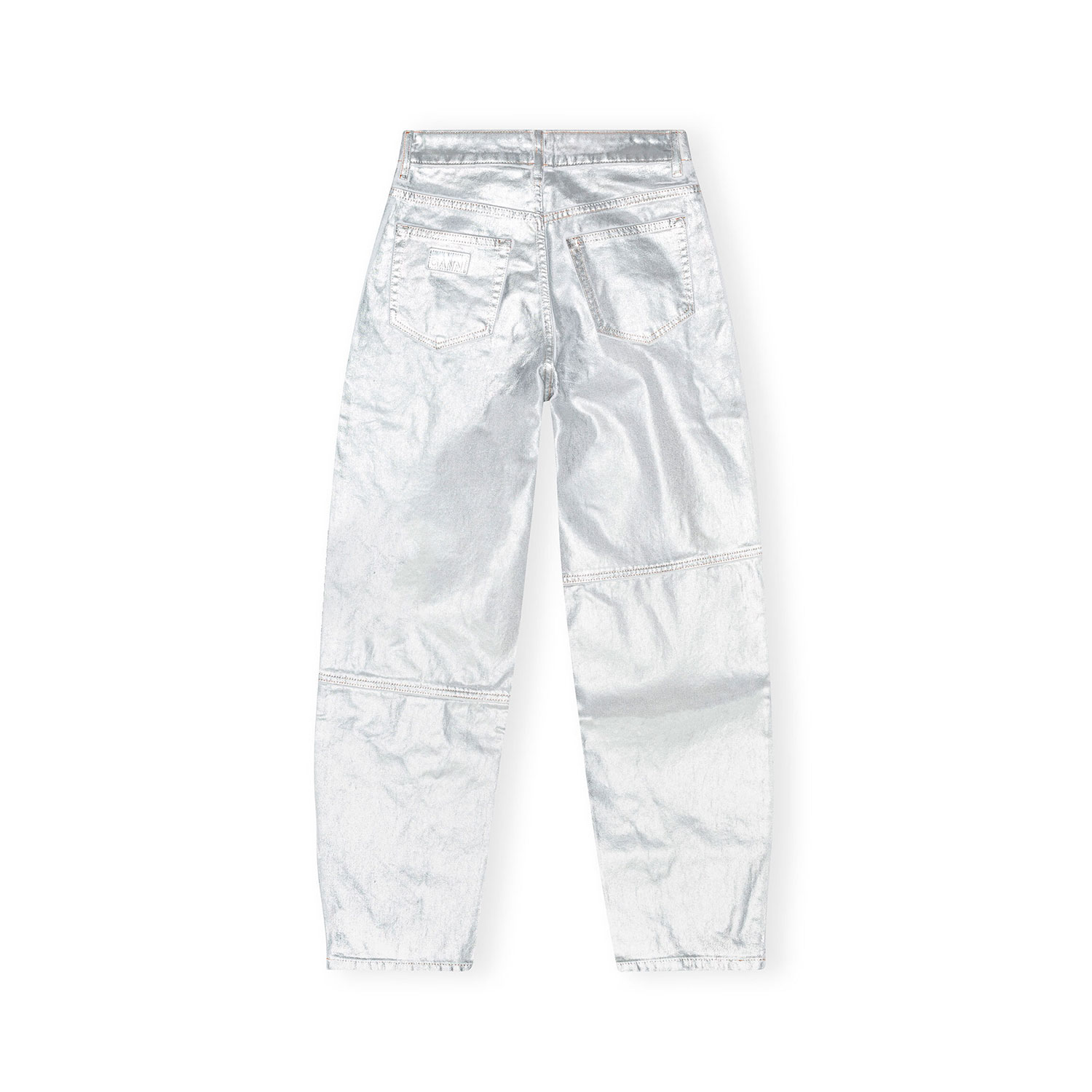 Ganni Foil Denim Stary Jeans Bright White