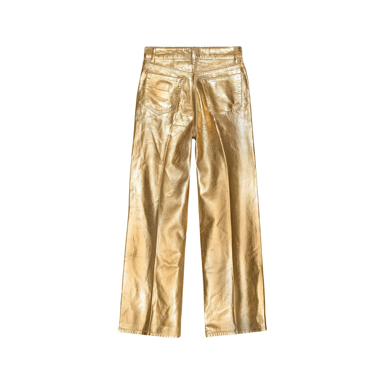 Ganni Ganni Jeanshose Gold hinten