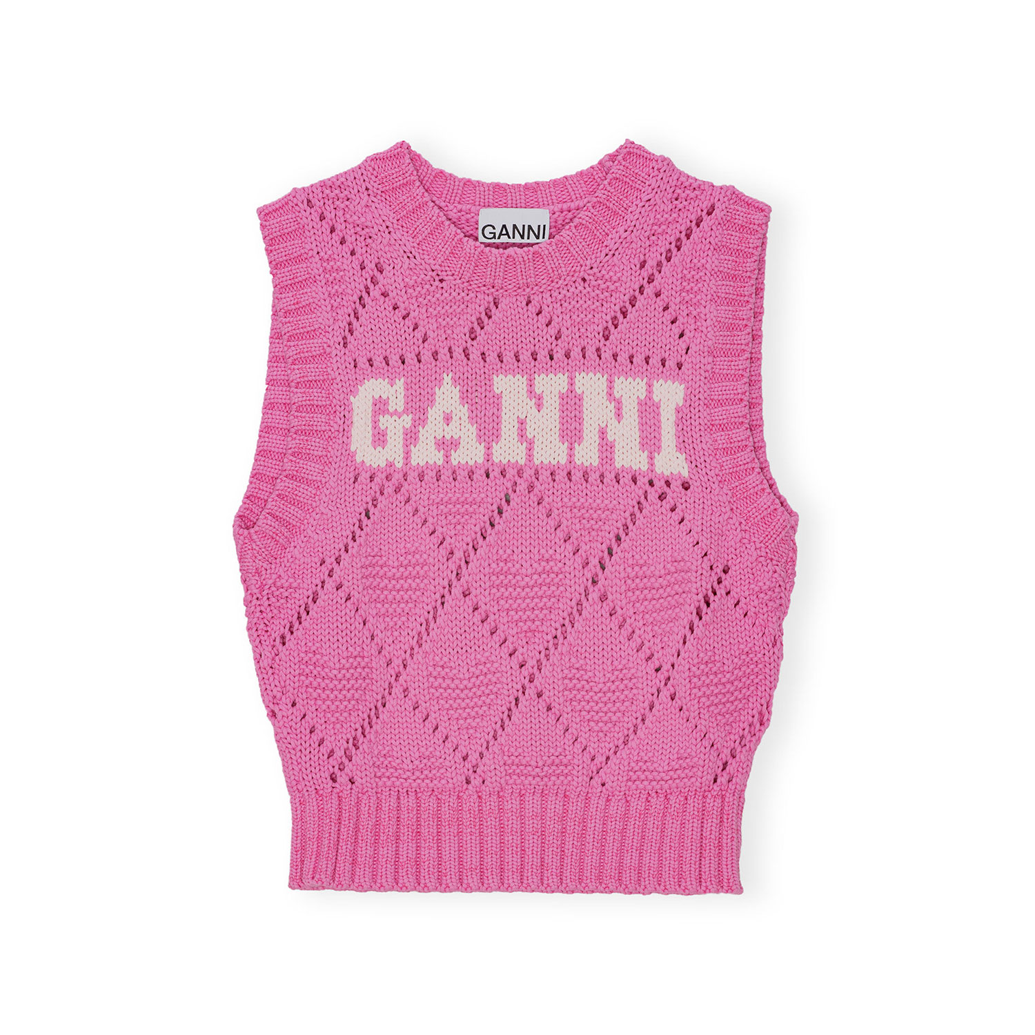 Ganni Ganni Weste Pink vorne