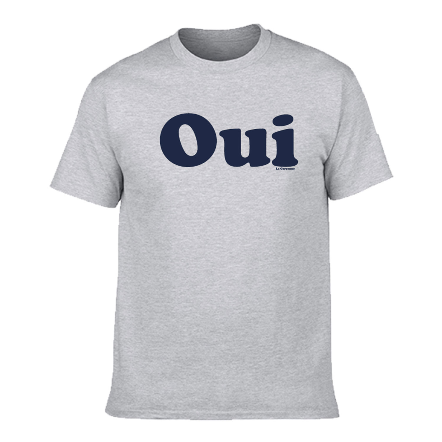 Oui Logo T-Shirt Grau