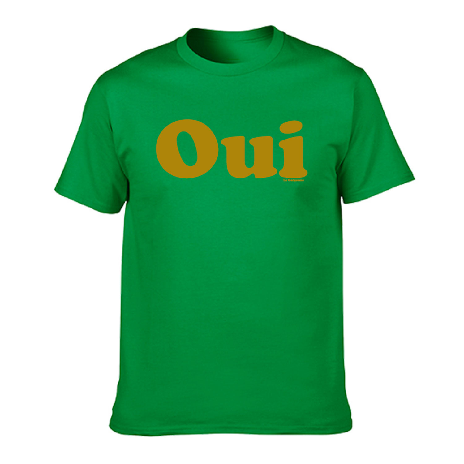 La Garçonne Vetements Oui Logo T-Shirt Dunkelgrün