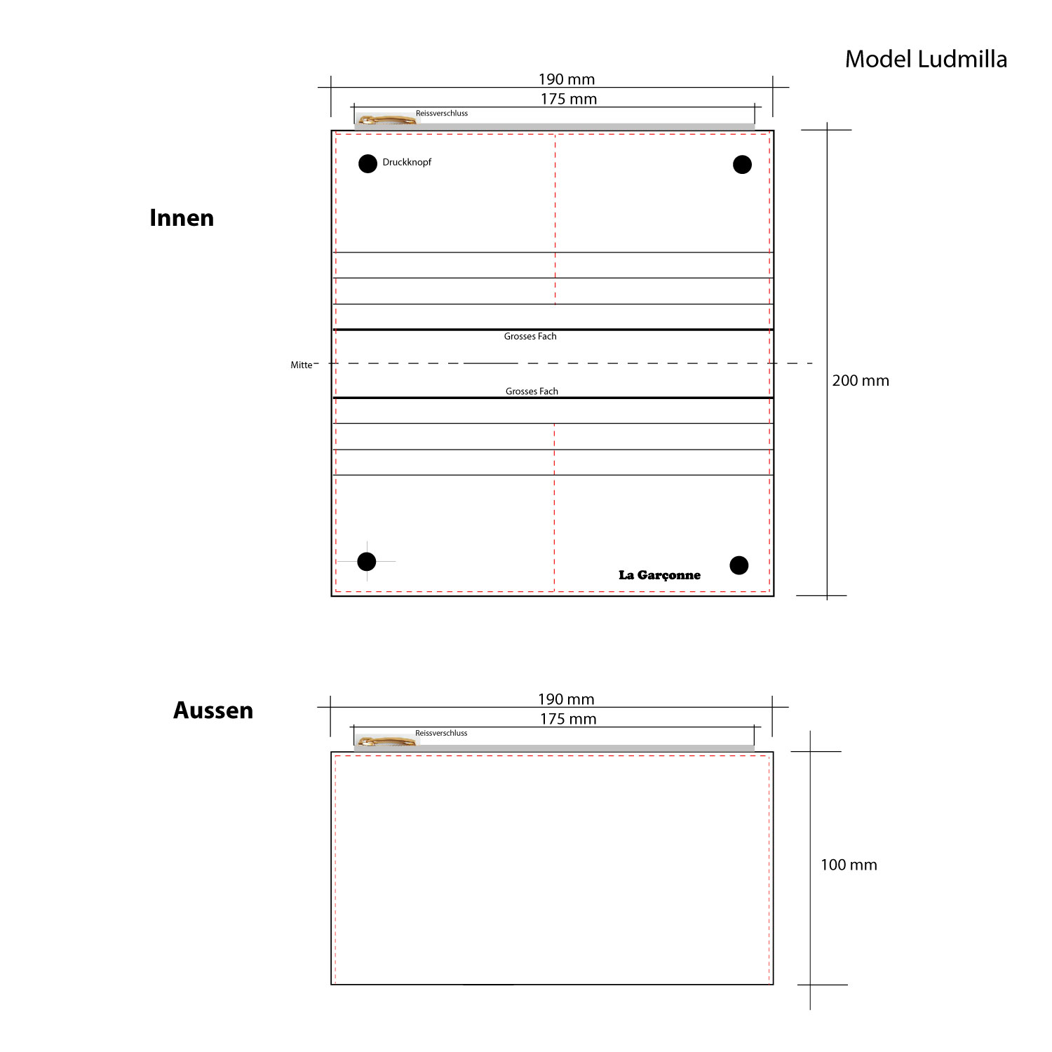 La Garçonne Accessoires Ludmilla La Garçonne Portemonnaie beige Masse