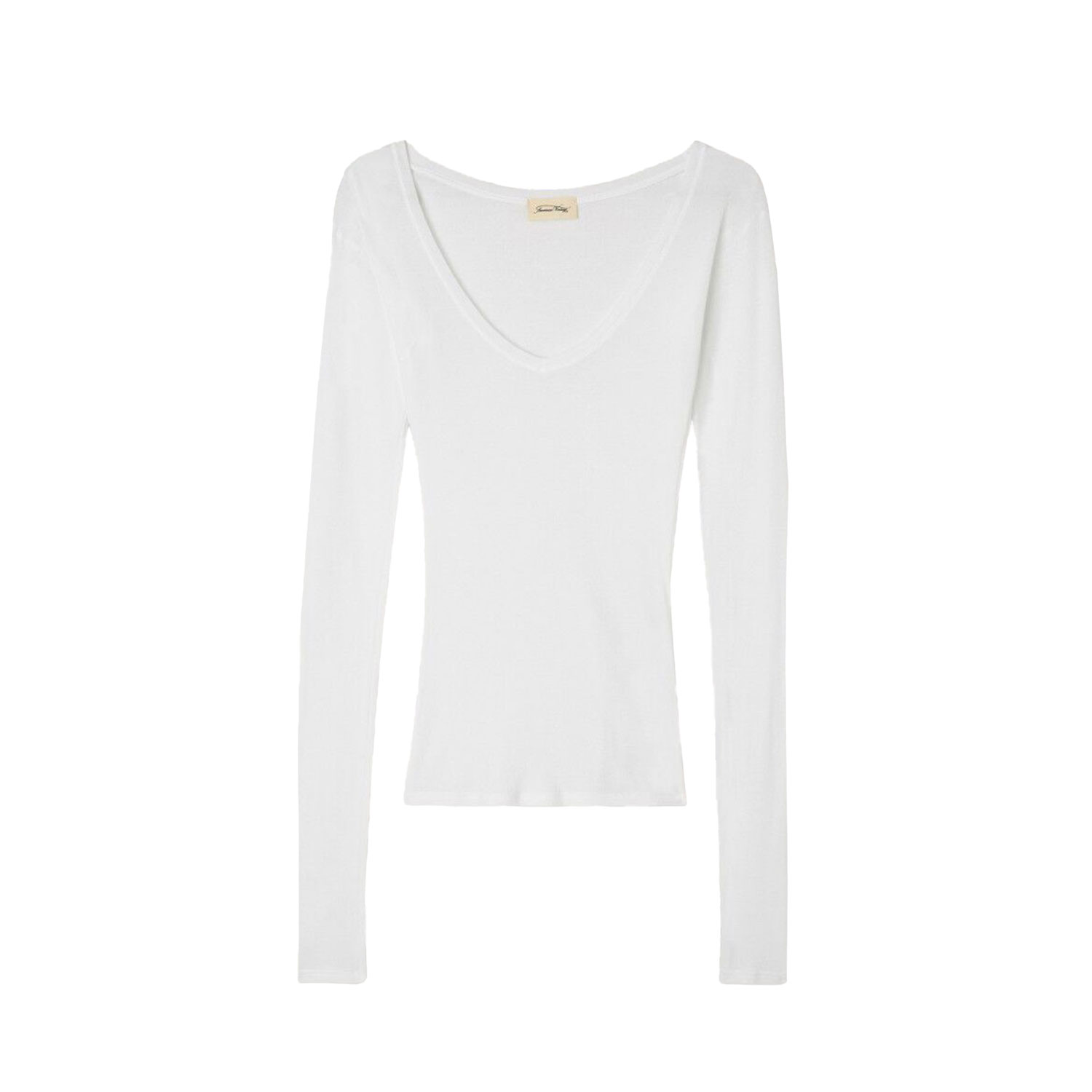 American Vintage Massachusetts Langarmshirt White