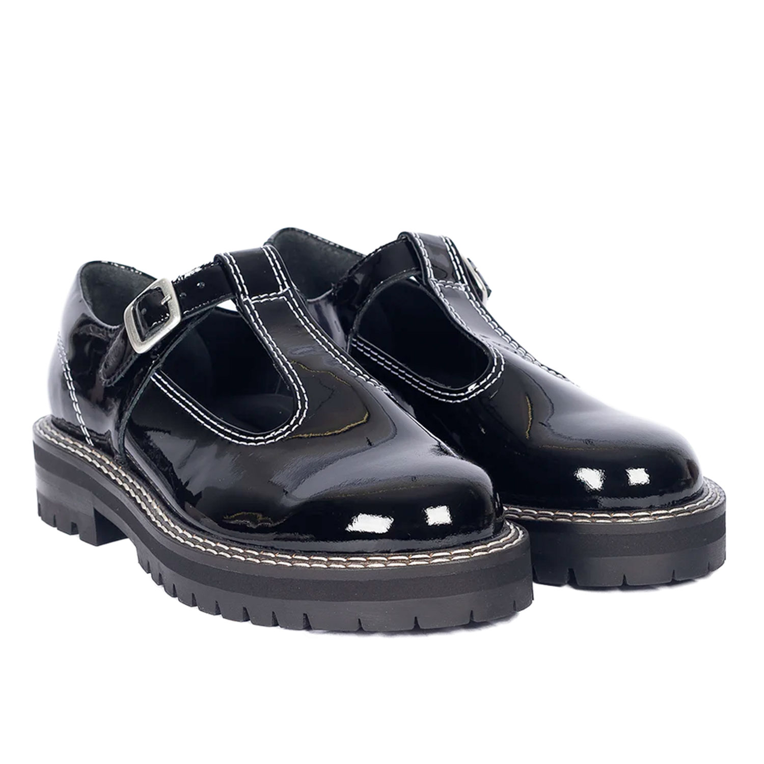 Angulus Mary-Jane Loafer Lackleder