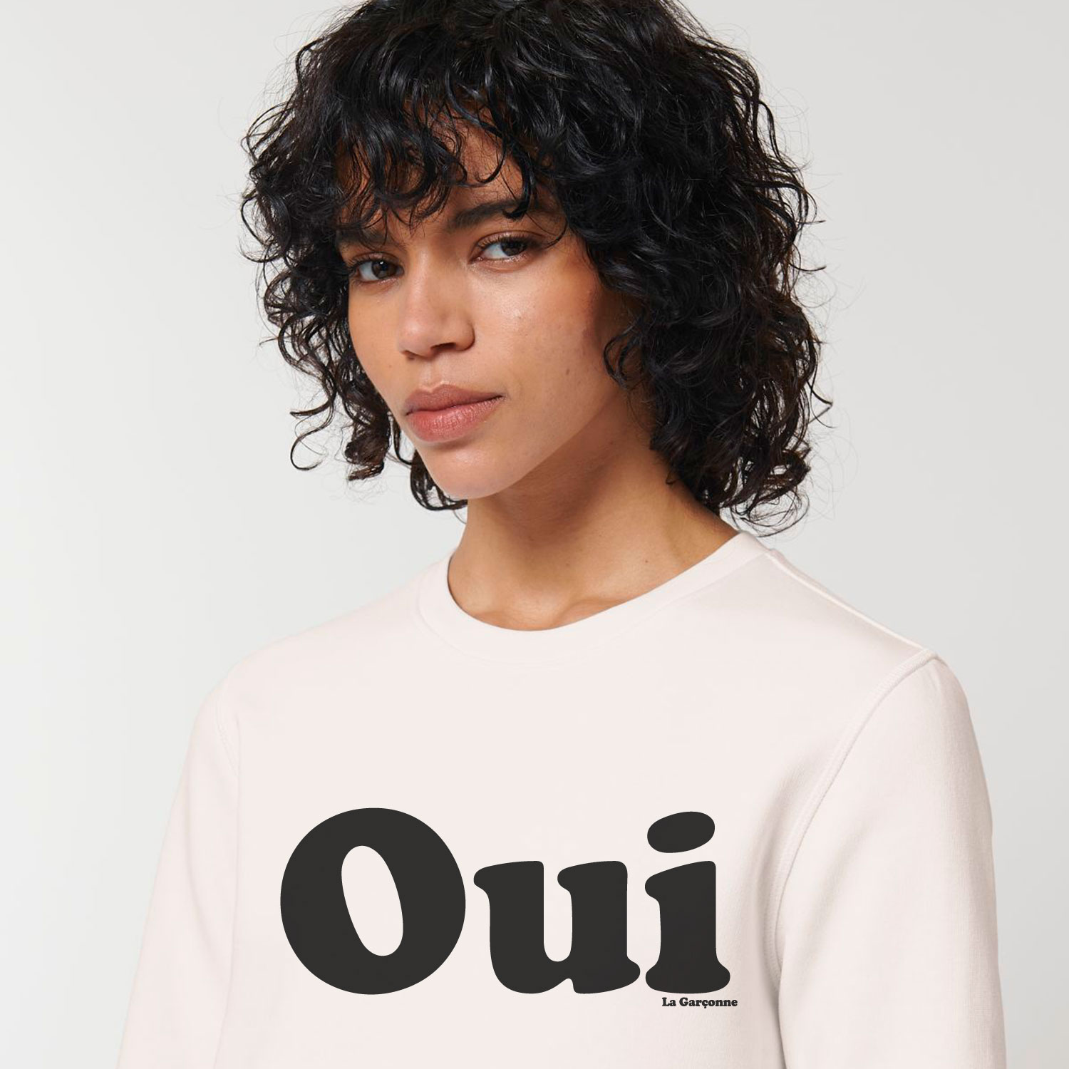 La Garçonne Vetements Oui Sweater Vintage White