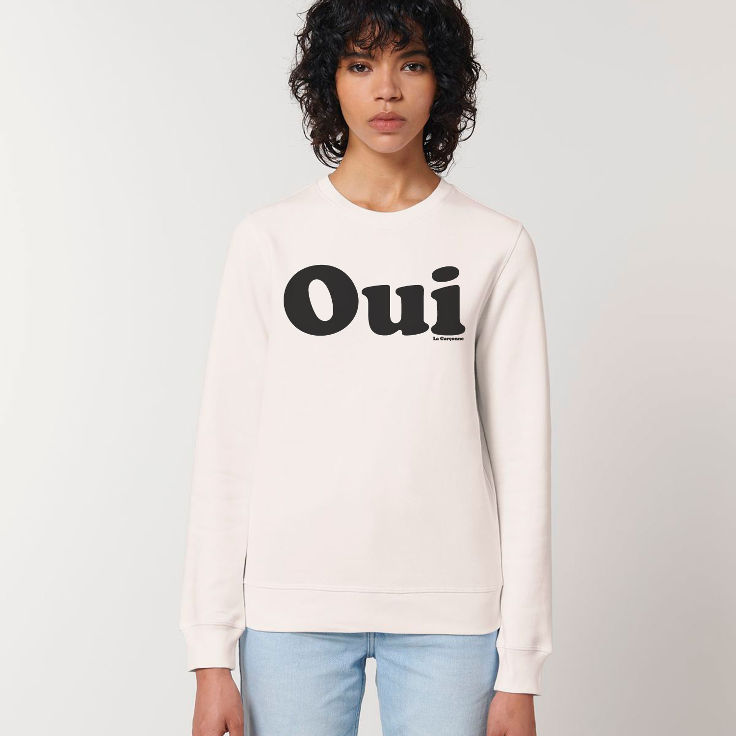 La Garçonne Vetements Oui Sweater Vintage White