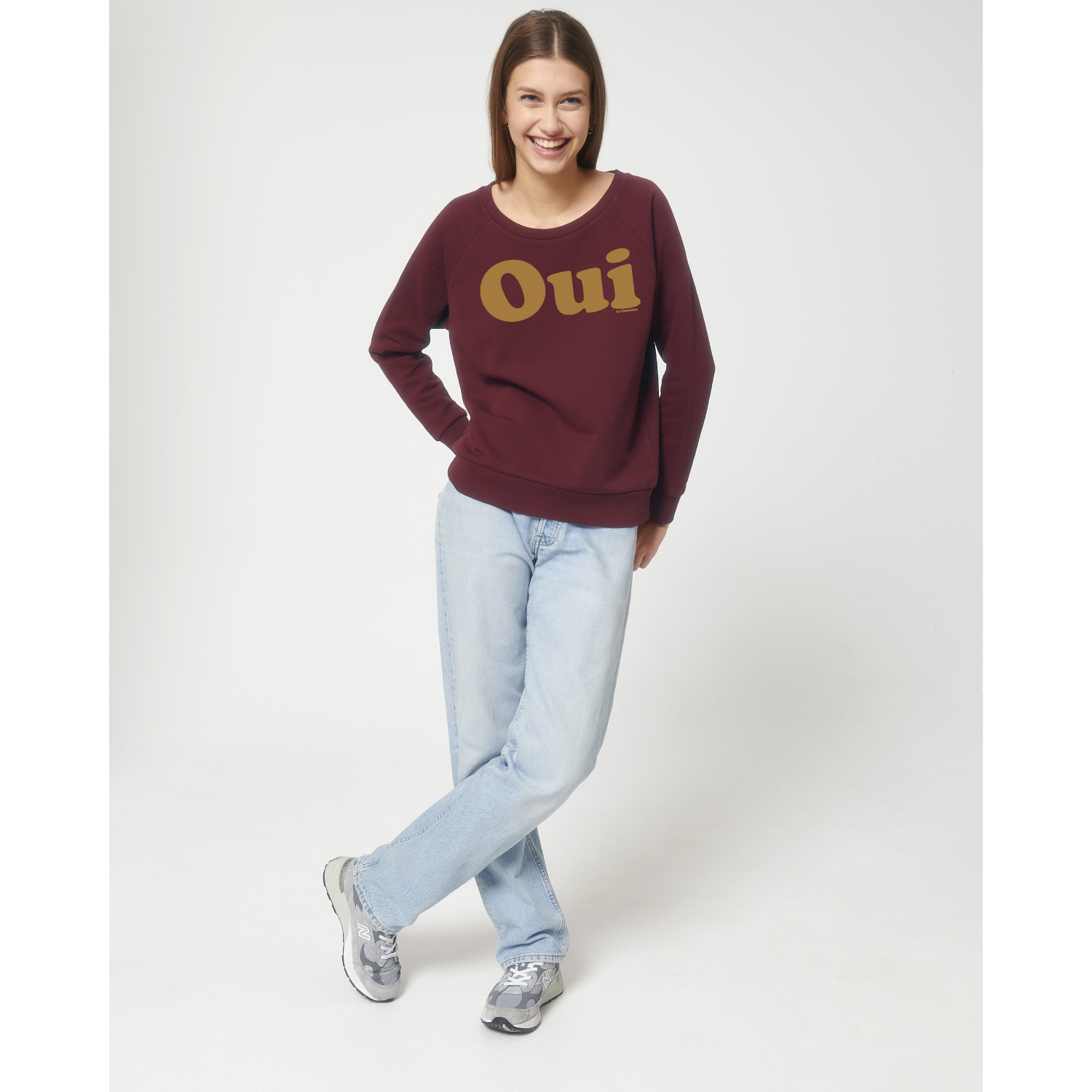 Oui Sweater Raglan Burgundy
