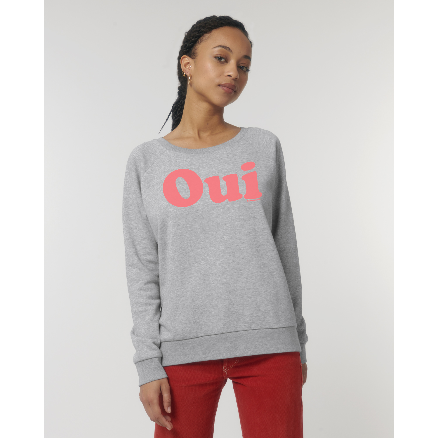 Oui Sweater Raglan Heather Grey
