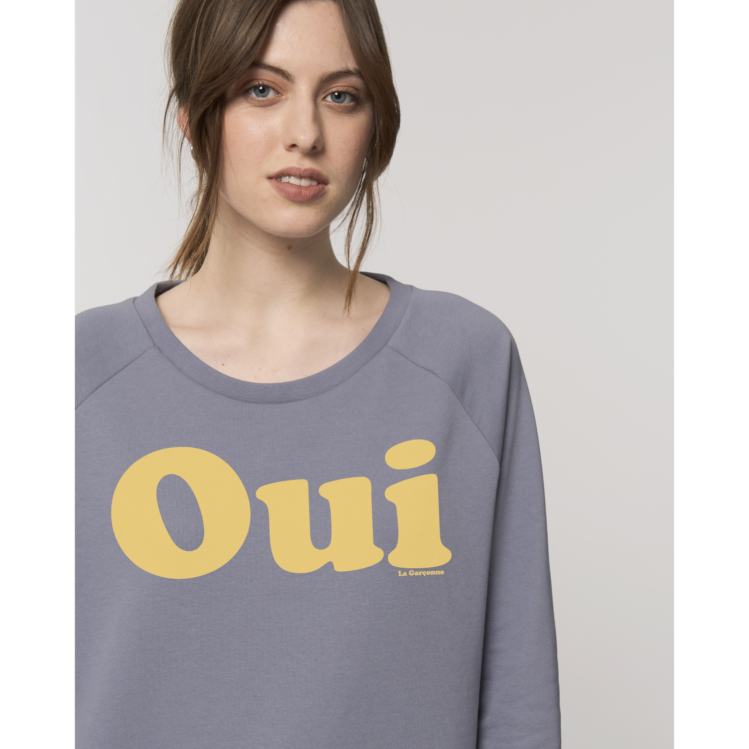 Oui Sweater Raglan Lava Grey