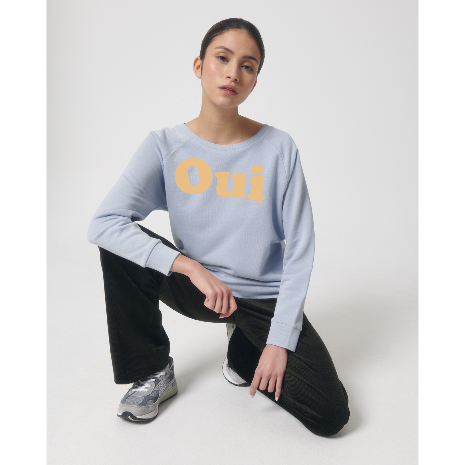 Oui Sweater Raglan Serene Blue