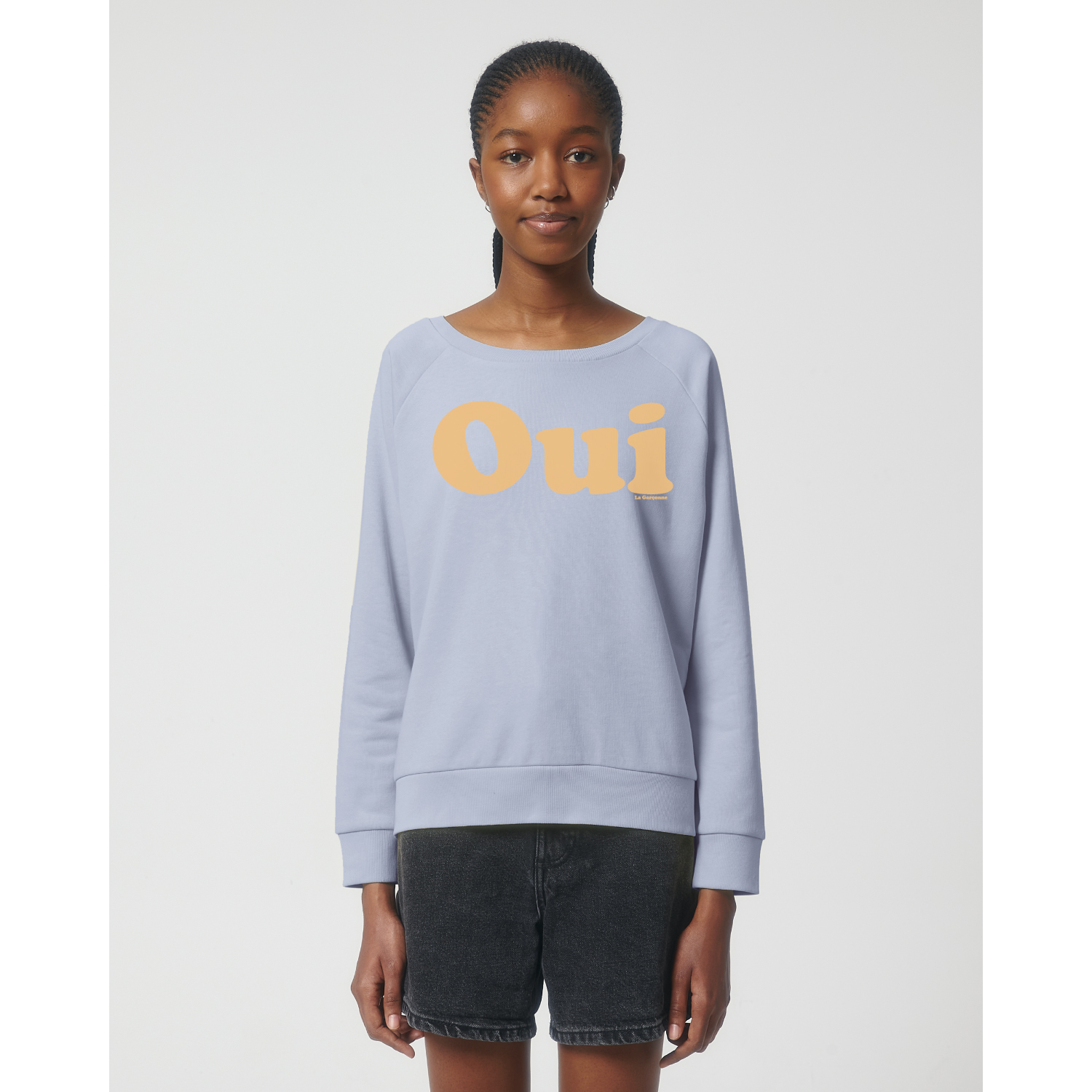 La Garçonne Vetements Oui Sweater Raglan Serene Blue