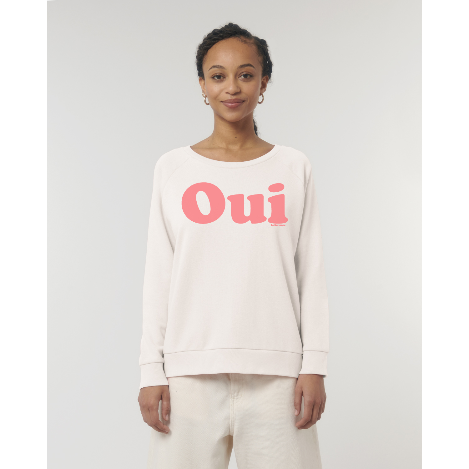 La Garçonne Vetements Oui Sweater Raglan Vintage White