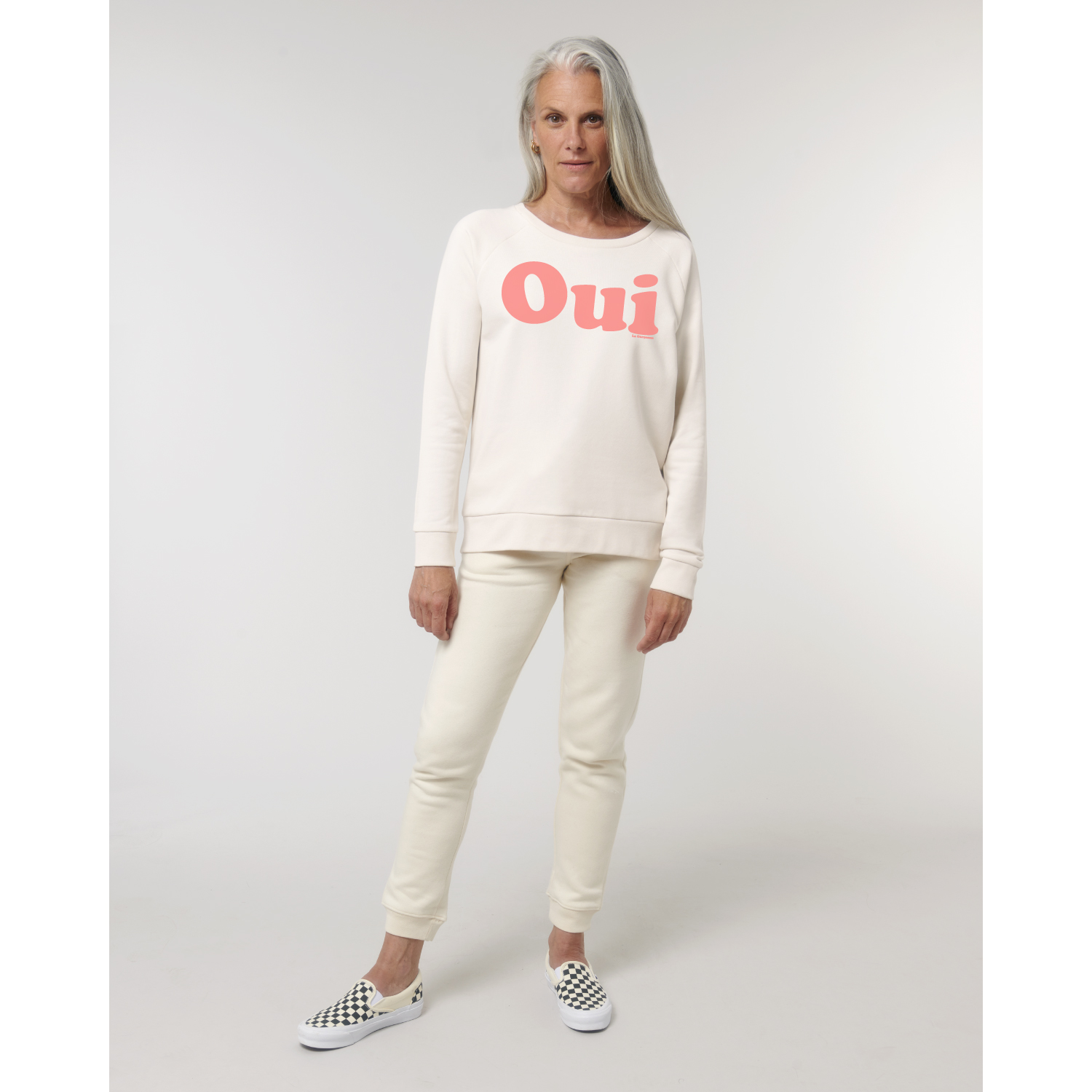 Oui Sweater Raglan Vintage White