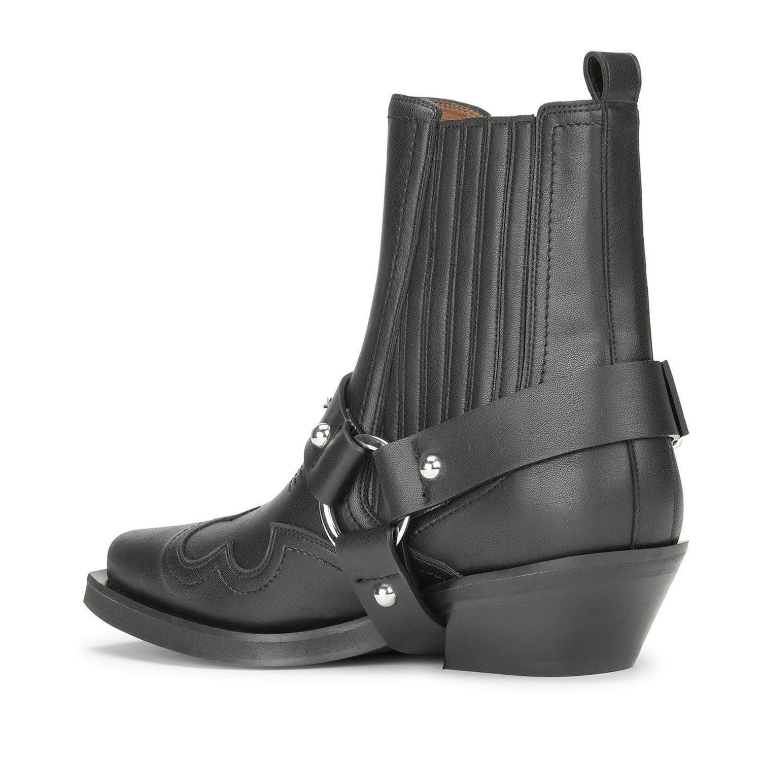Ganni Low Cut Western Chelsea Boot Black