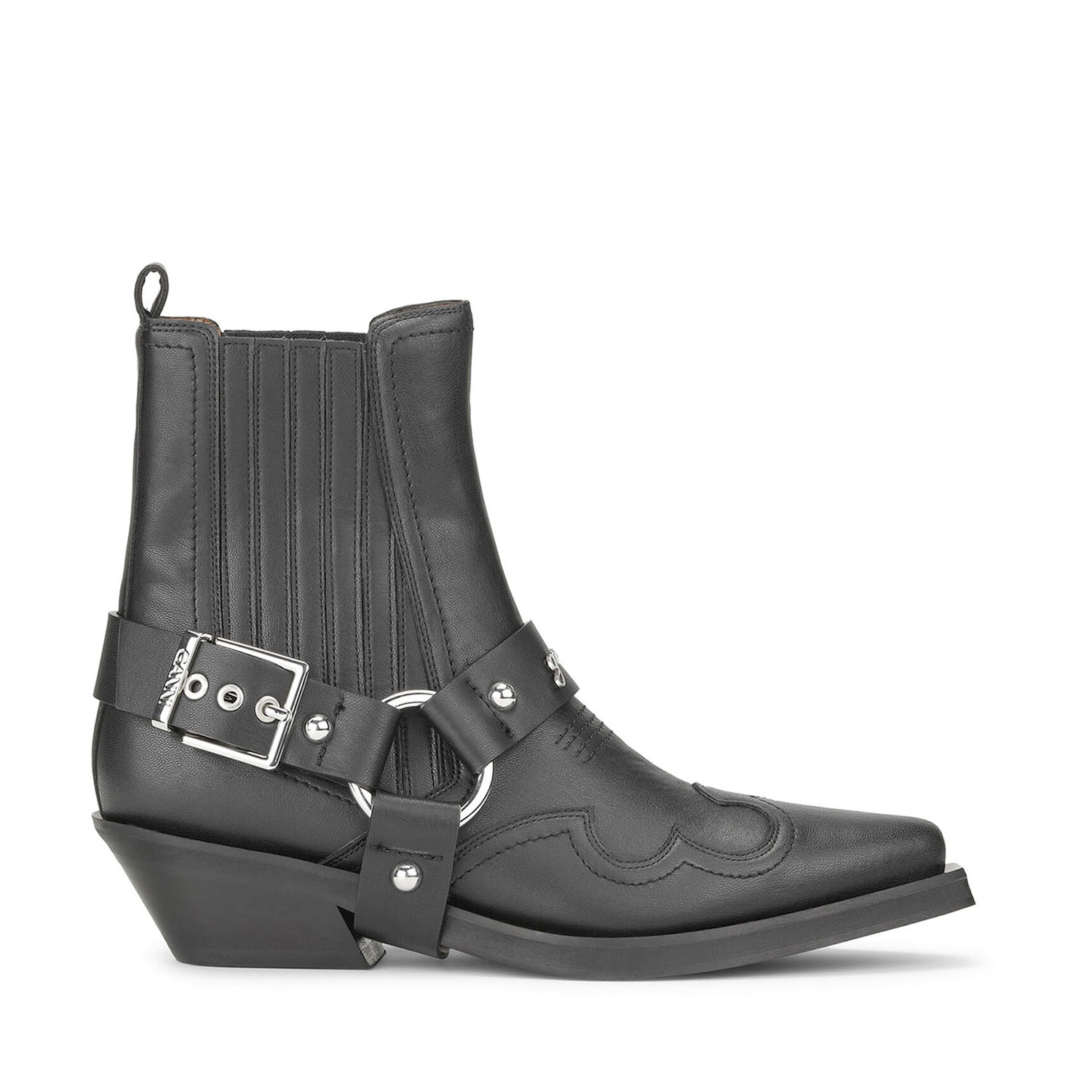 Low Cut Western Chelsea Boot Black