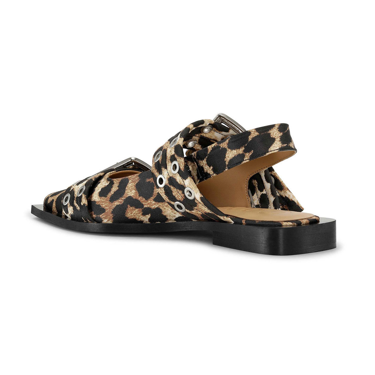 Ganni Buckle Ballerina Leopard