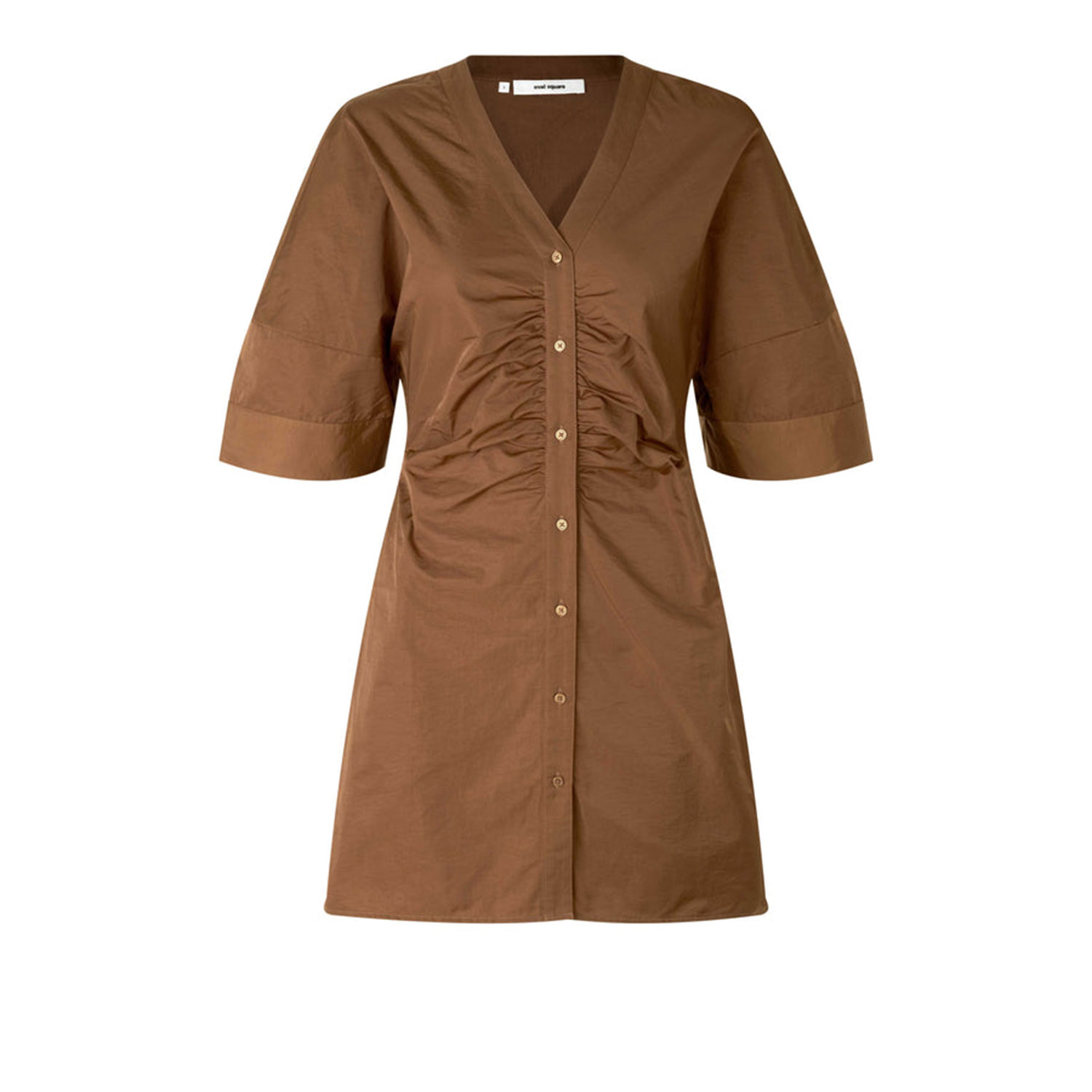 Oval Square Shot Kleid Bison