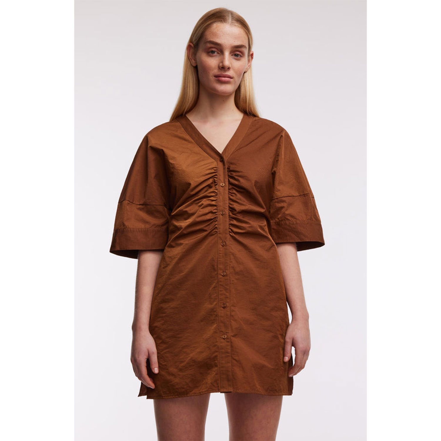 Oval Square Shot Kleid Bison