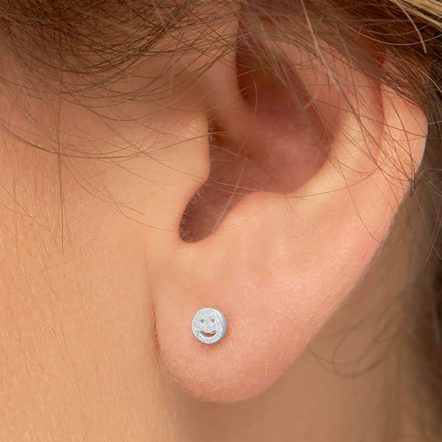 Lulu Copenhagen Smiley Ohrstecker Sterlingsilber