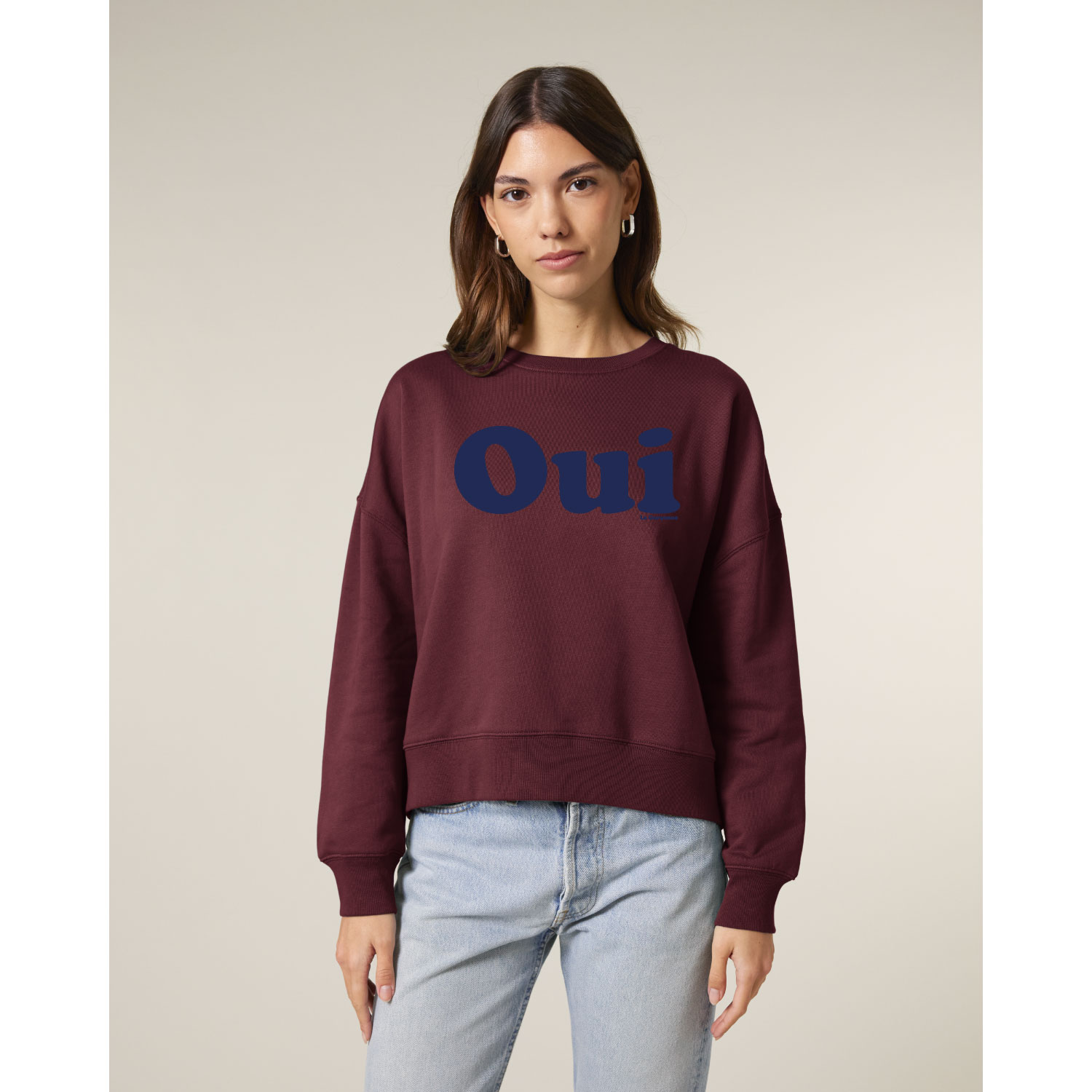 La Garçonne Vetements Oui Sweater Alma Burgundy