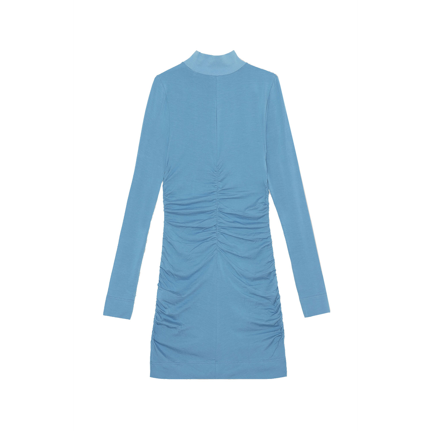 Ganni Fitted Highneck Mini Dress Azure Blue von Ganni Packshot hinten