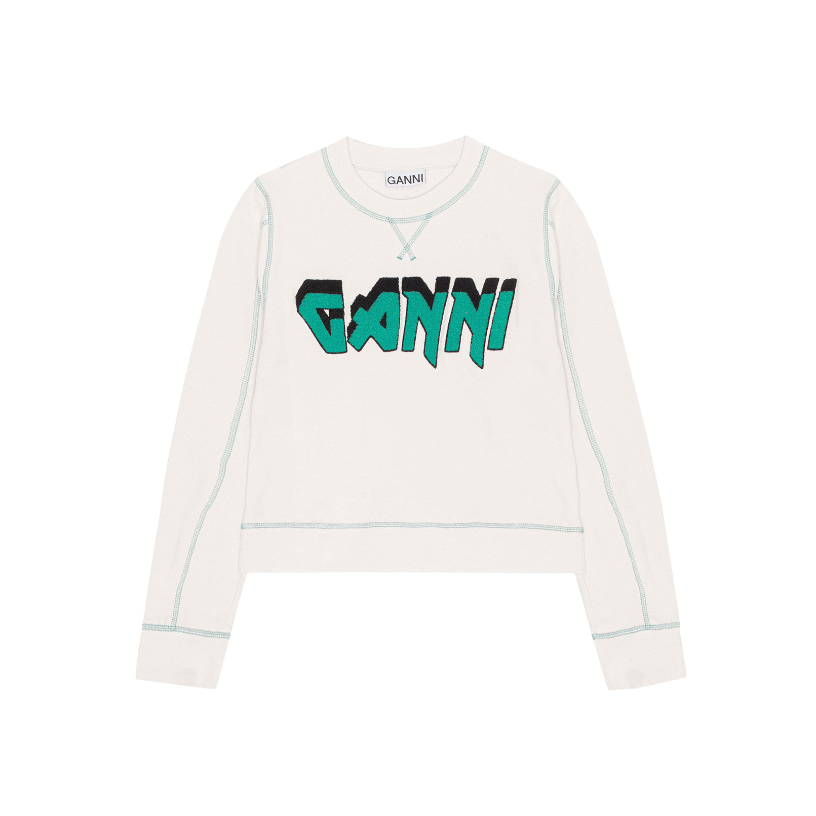 Ganni Isoli Ganni Pullover Ecru vorne