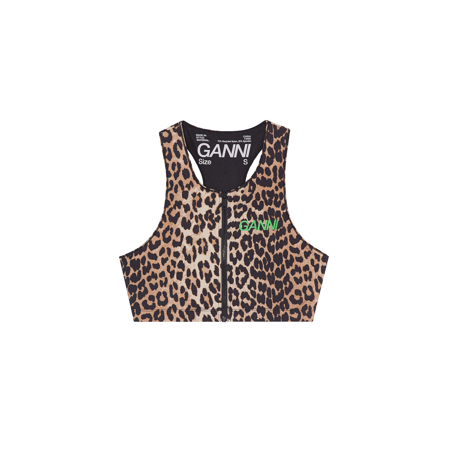 Ganni Active Ganni Top Leopard vorne