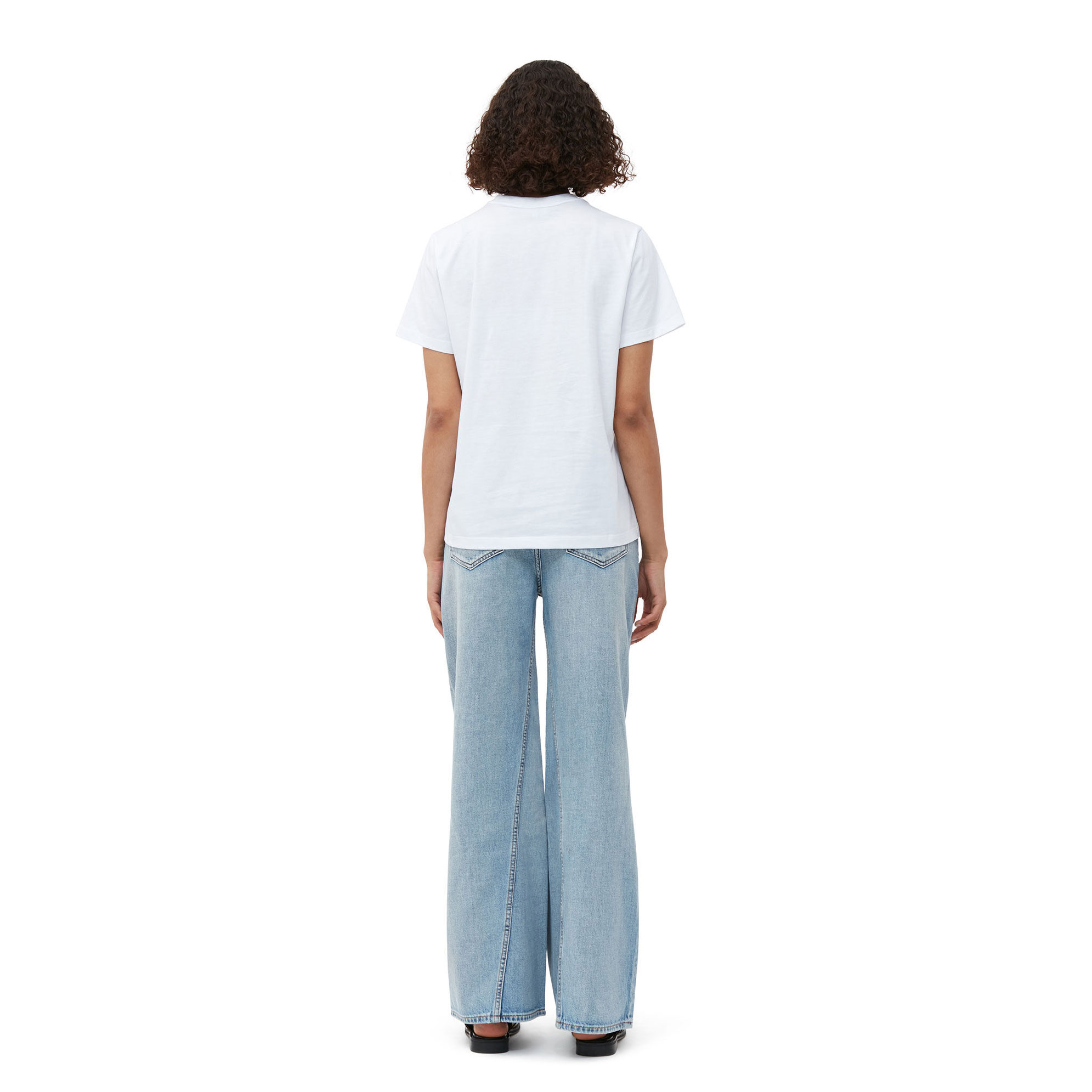 Ganni Dream Ganni T-Shirt Weiss Model hinten