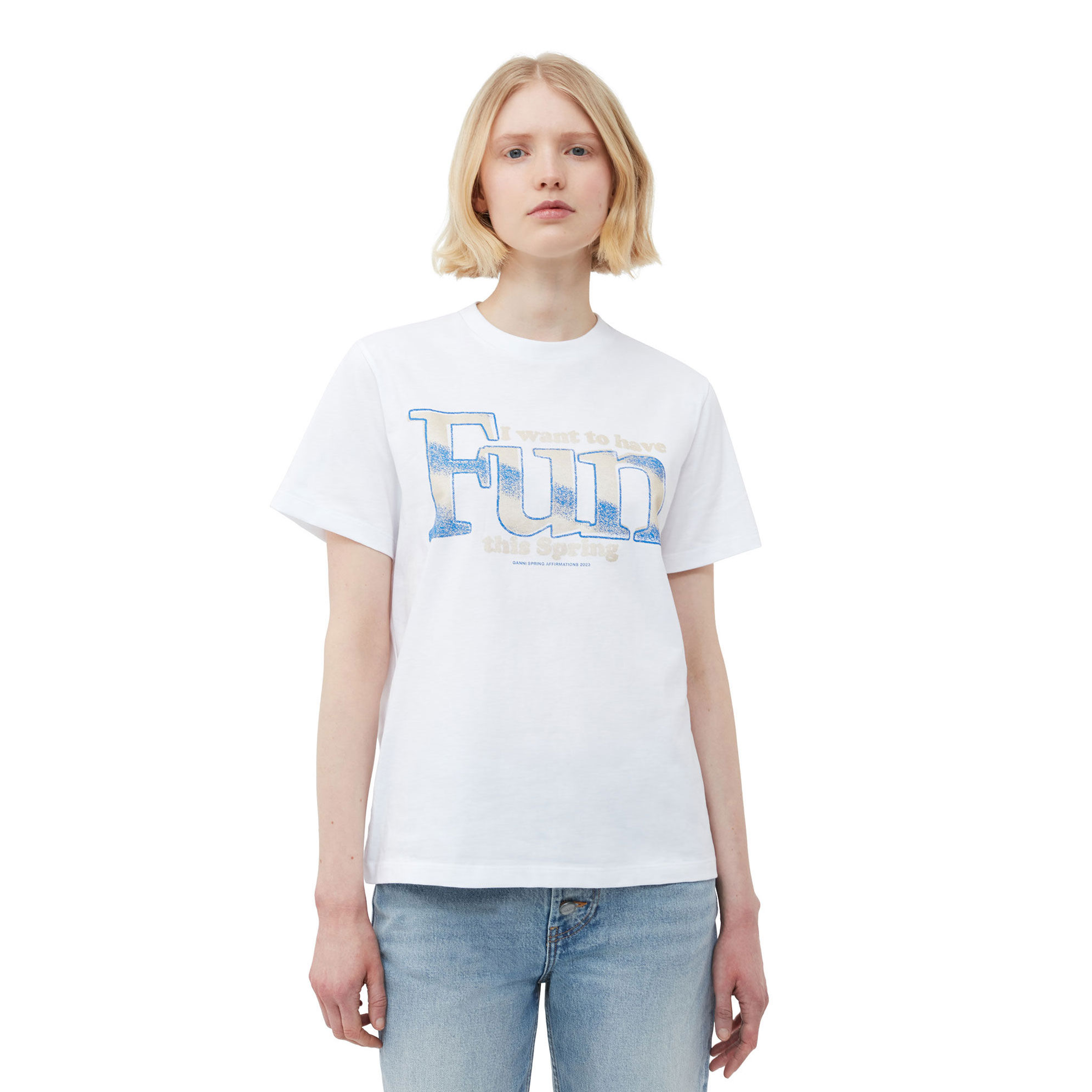 Ganni Fun T-Shirt Bright White