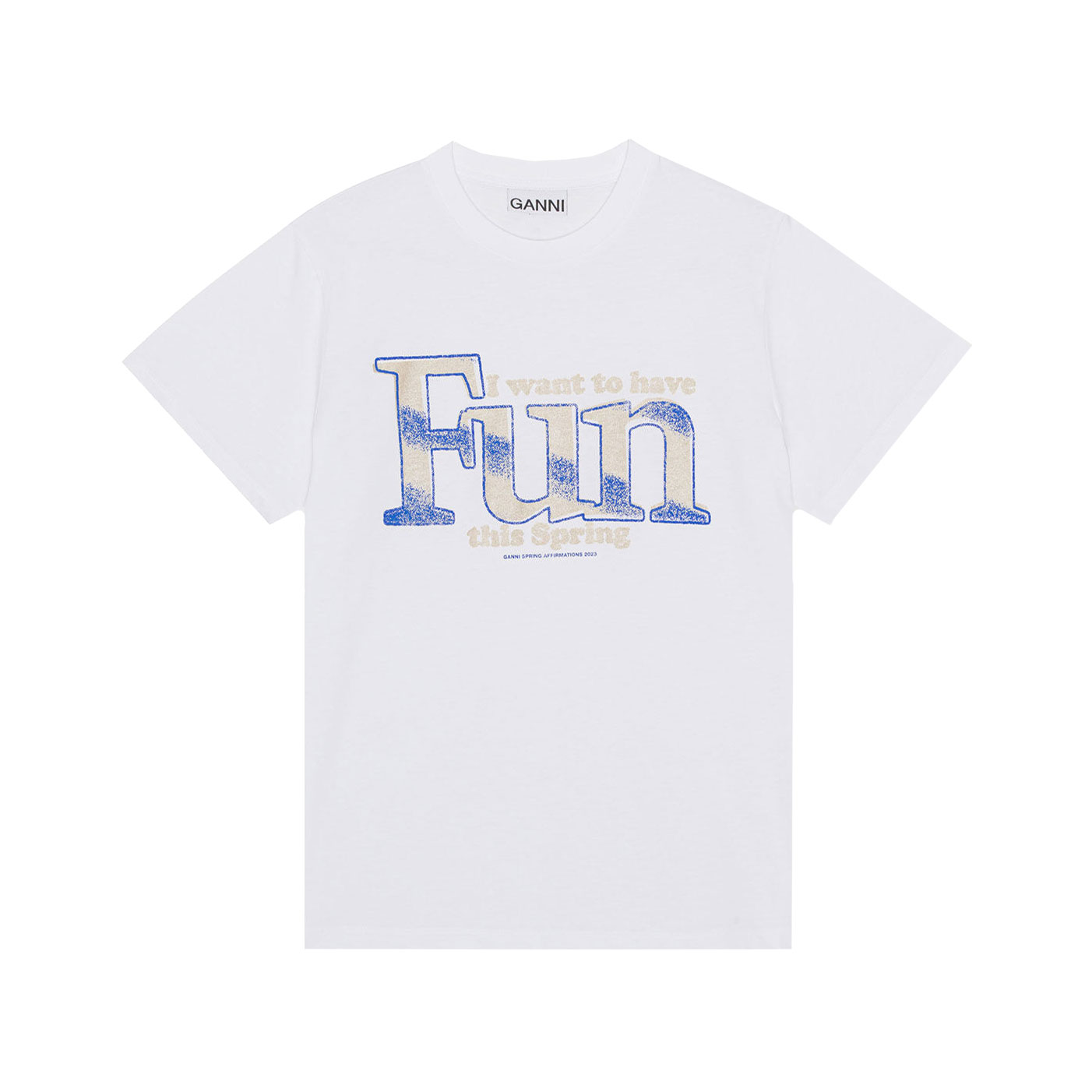 Ganni Fun T-Shirt Bright White