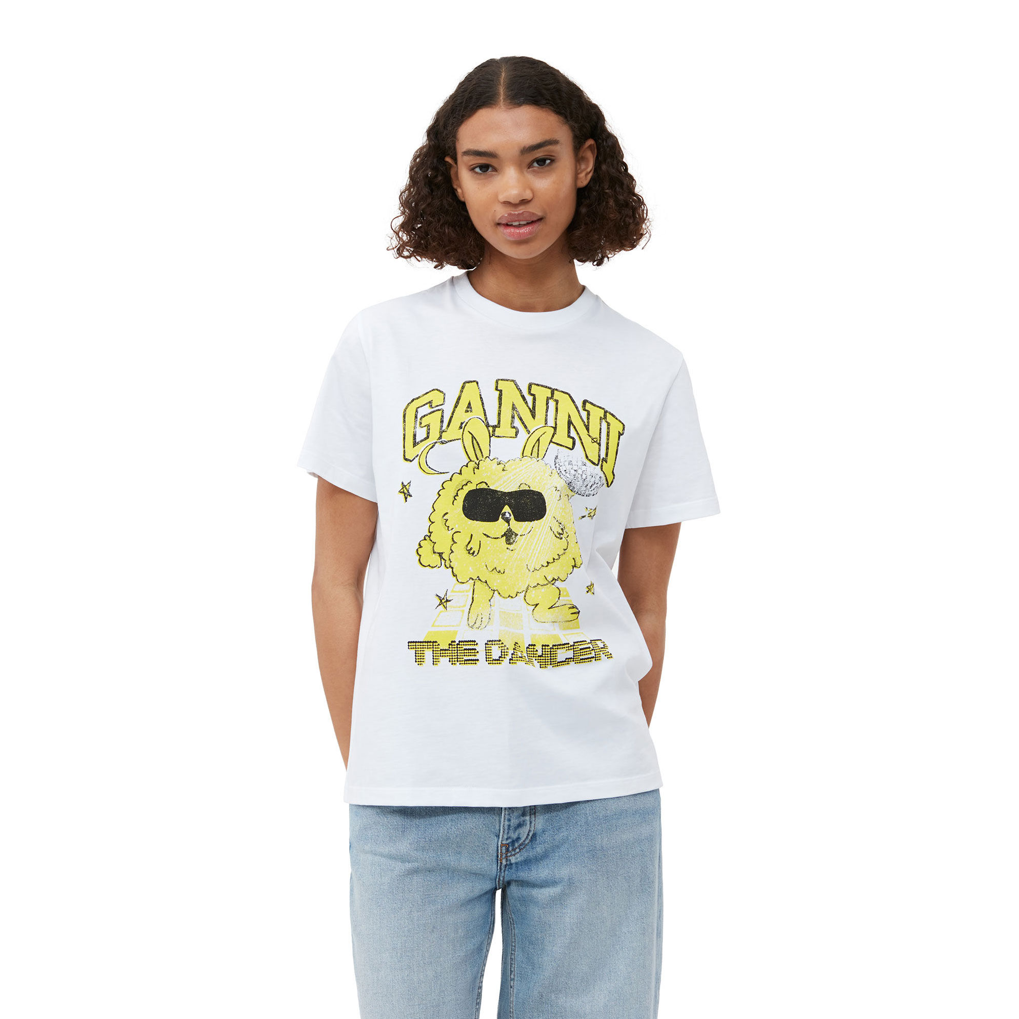 Ganni Dance Bunny T-Shirt Bright White