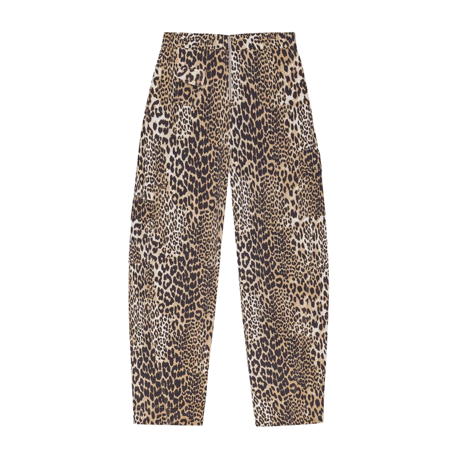 Ganni Heavy Fleece Hose Leopard