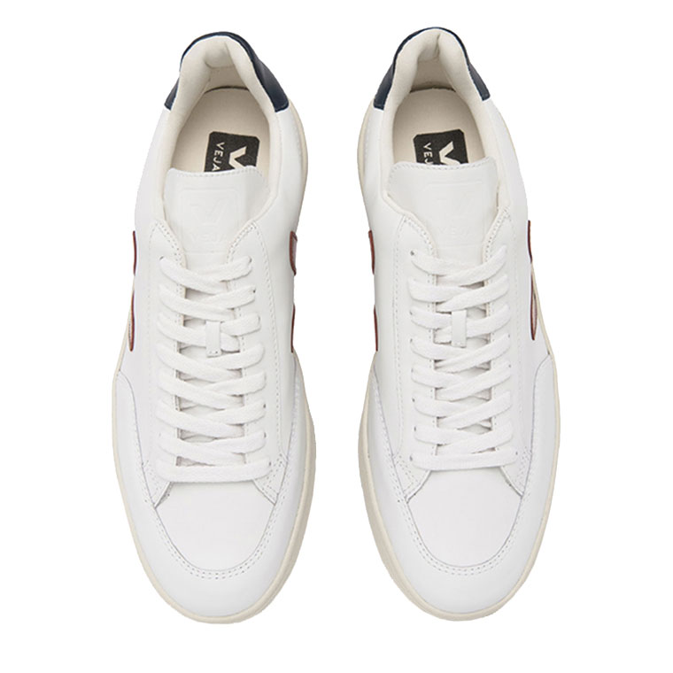 Veja V-12 Leather Sneaker Extra White Marsala Nautico