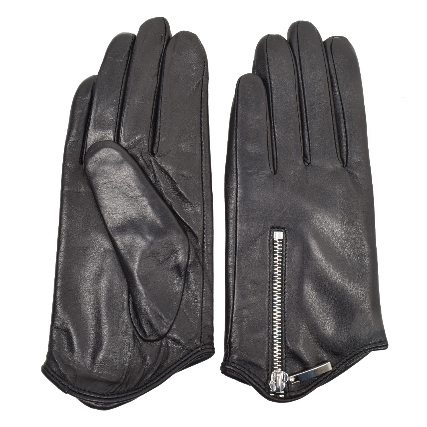 La Garçonne Accessoires Zip Handschuh Schwarz
